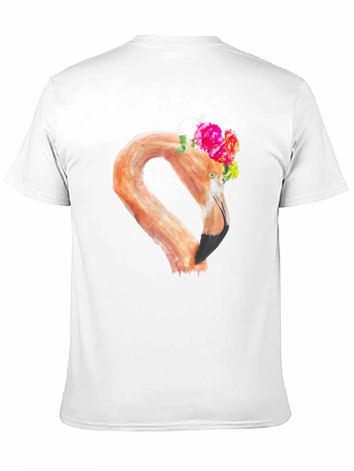 Black Floral Flamingo Graphic Tee - Black T-Shirt view 11
