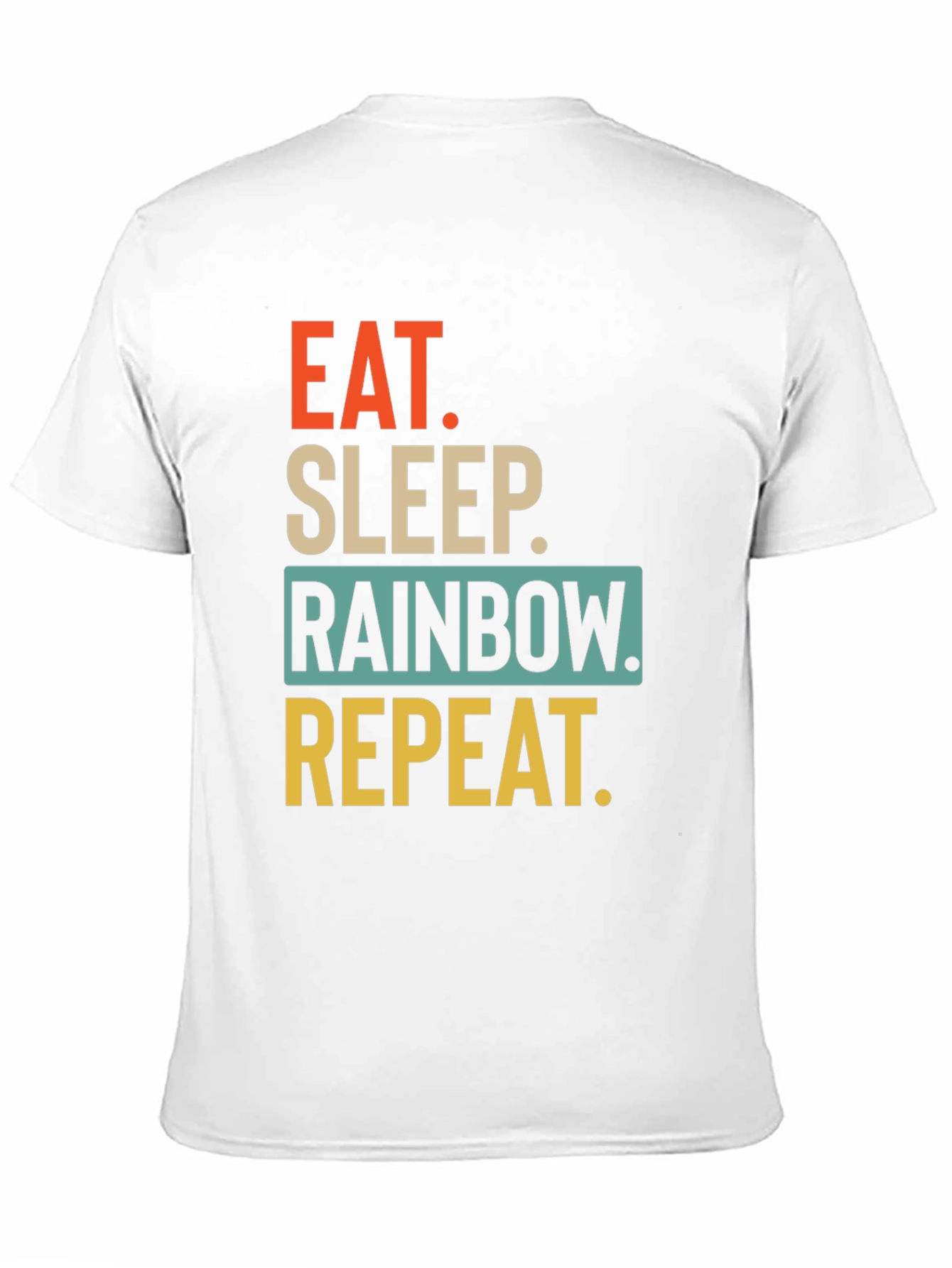 Black Eat Sleep Rainbow Repeat Graphic T-Shirt view 11