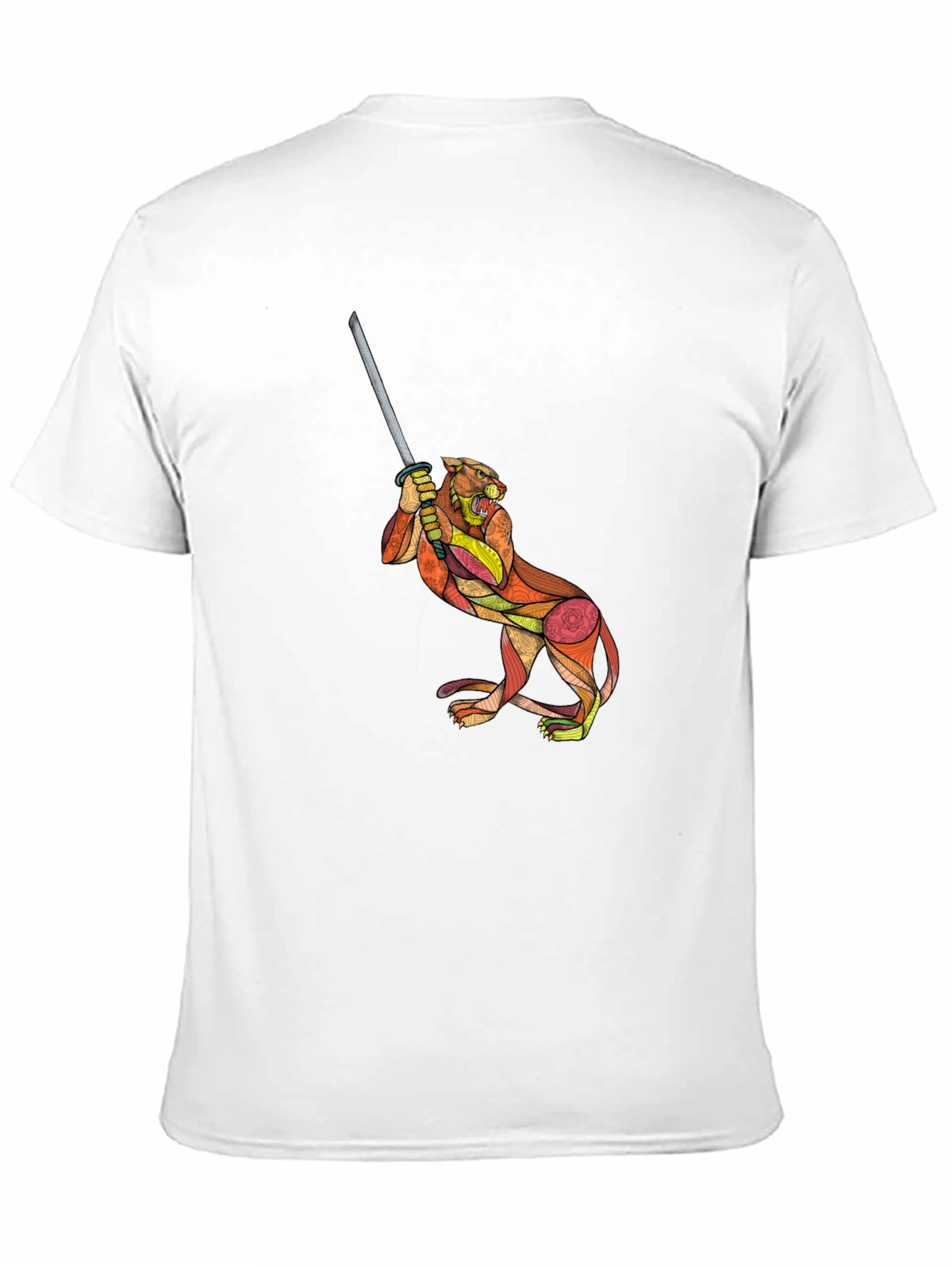 Black Tiger Katana Graphic T-Shirt view 11
