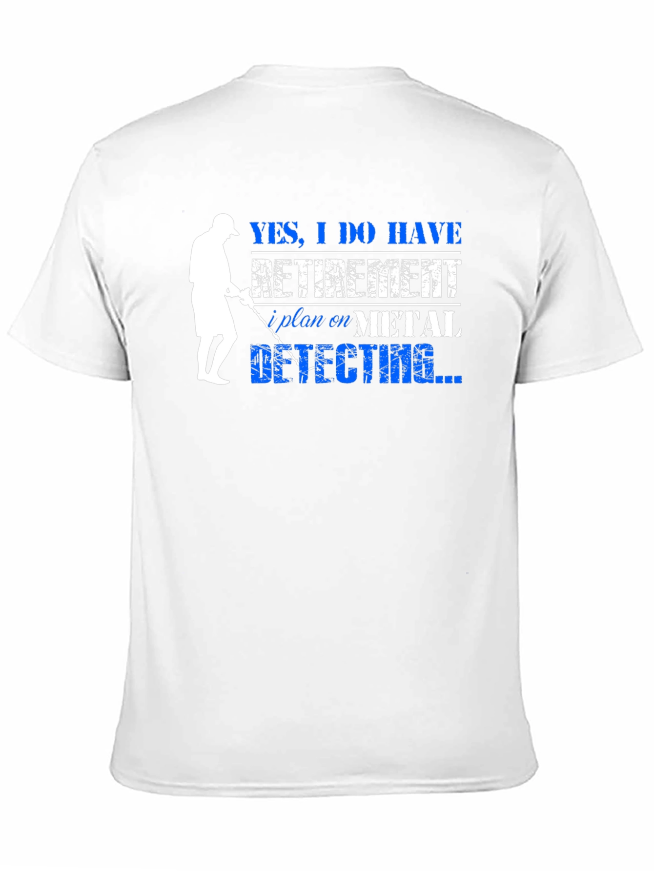 Black Funny Metal Detecting Retirement Plan T-Shirt view 11