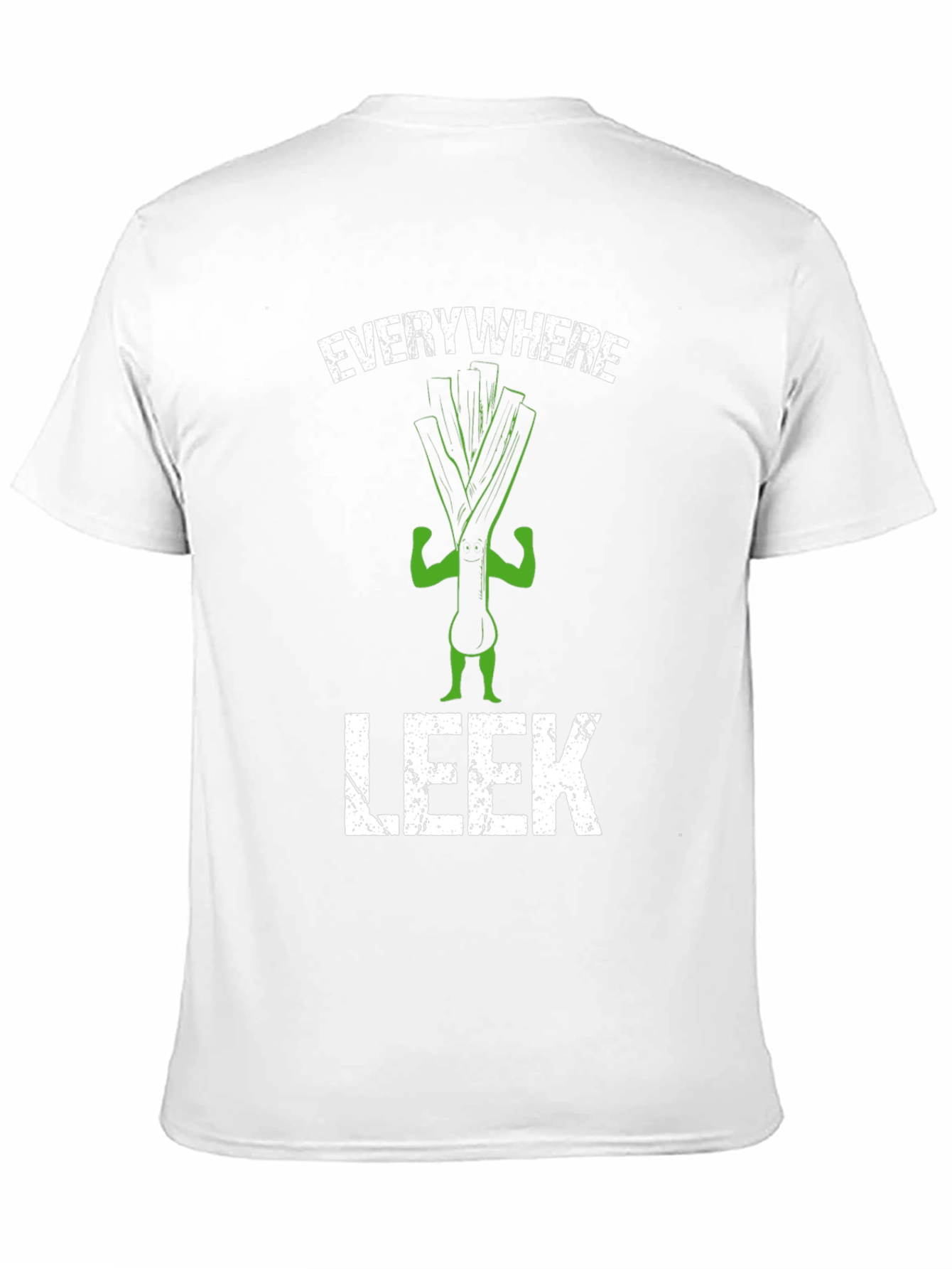 Black Everywhere Leek T-Shirt - Funny Vegetarian Pun Tee view 11