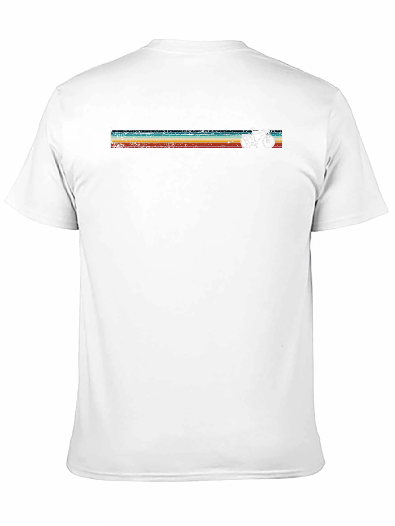 Black Retro Bike Stripes Graphic T-Shirt view 11