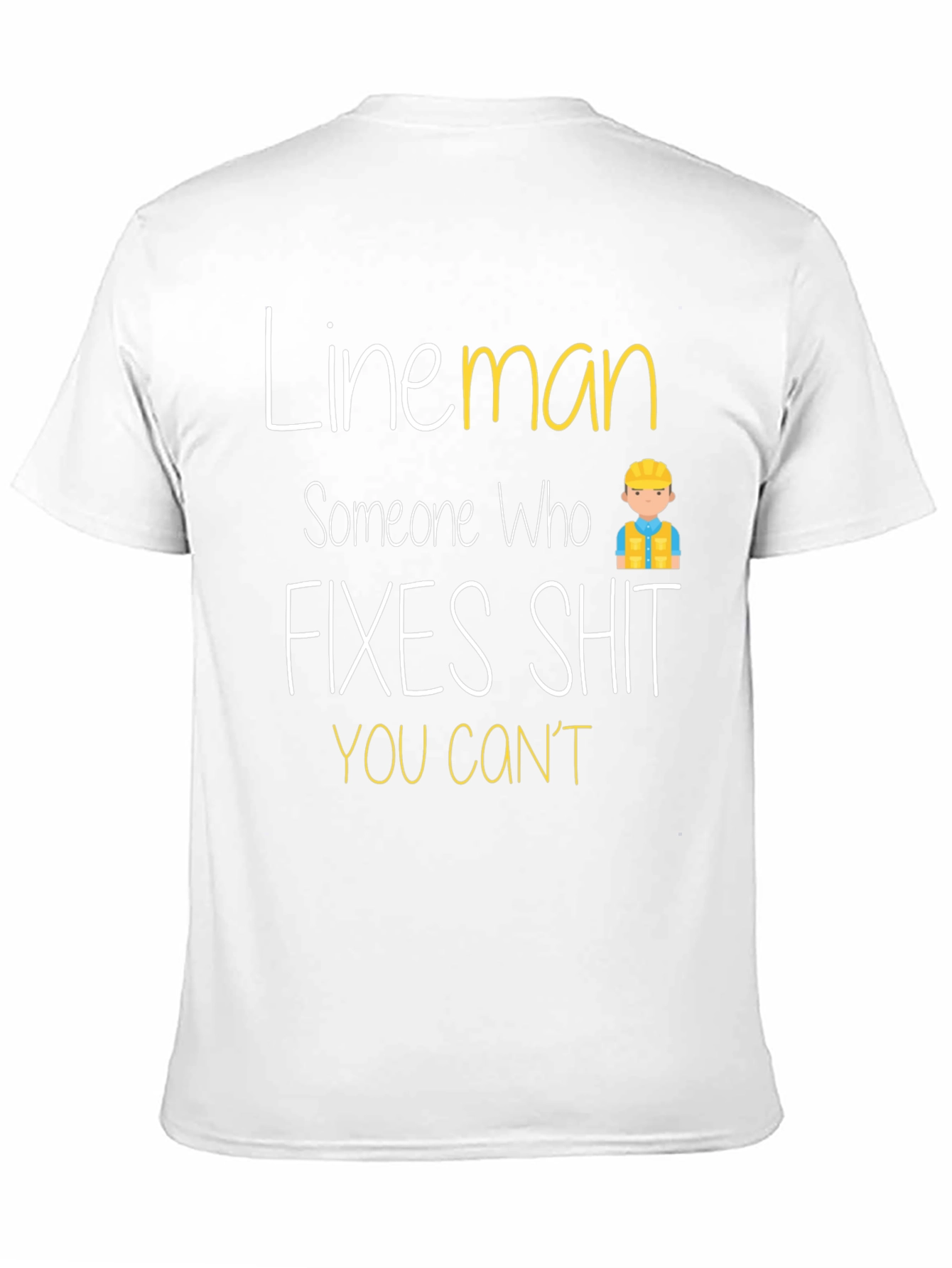 Black Lineman Fixes Shit You Can't T-Shirt view 11