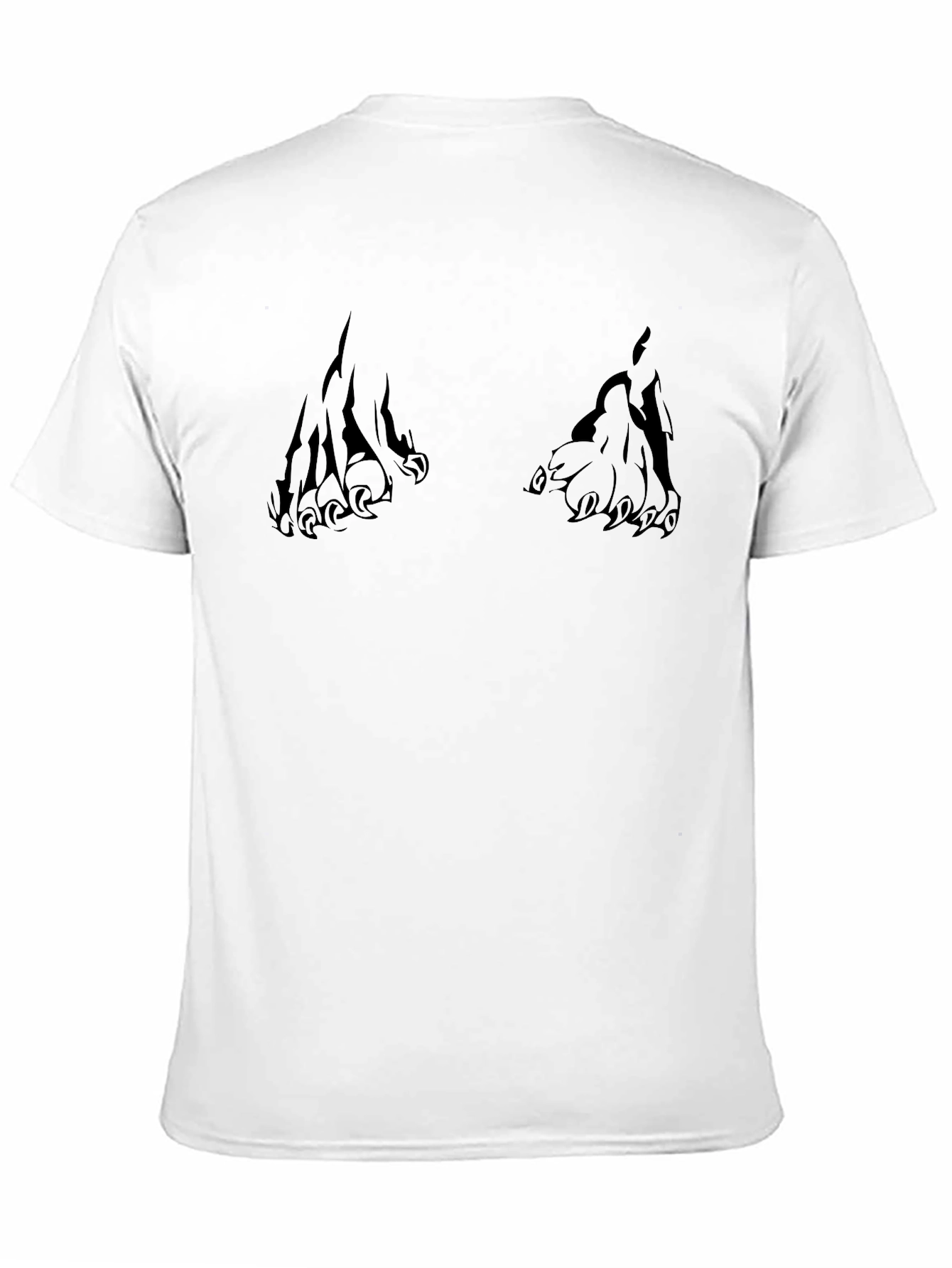 Black Men's Black Claw Graphic T-Shirt view 11