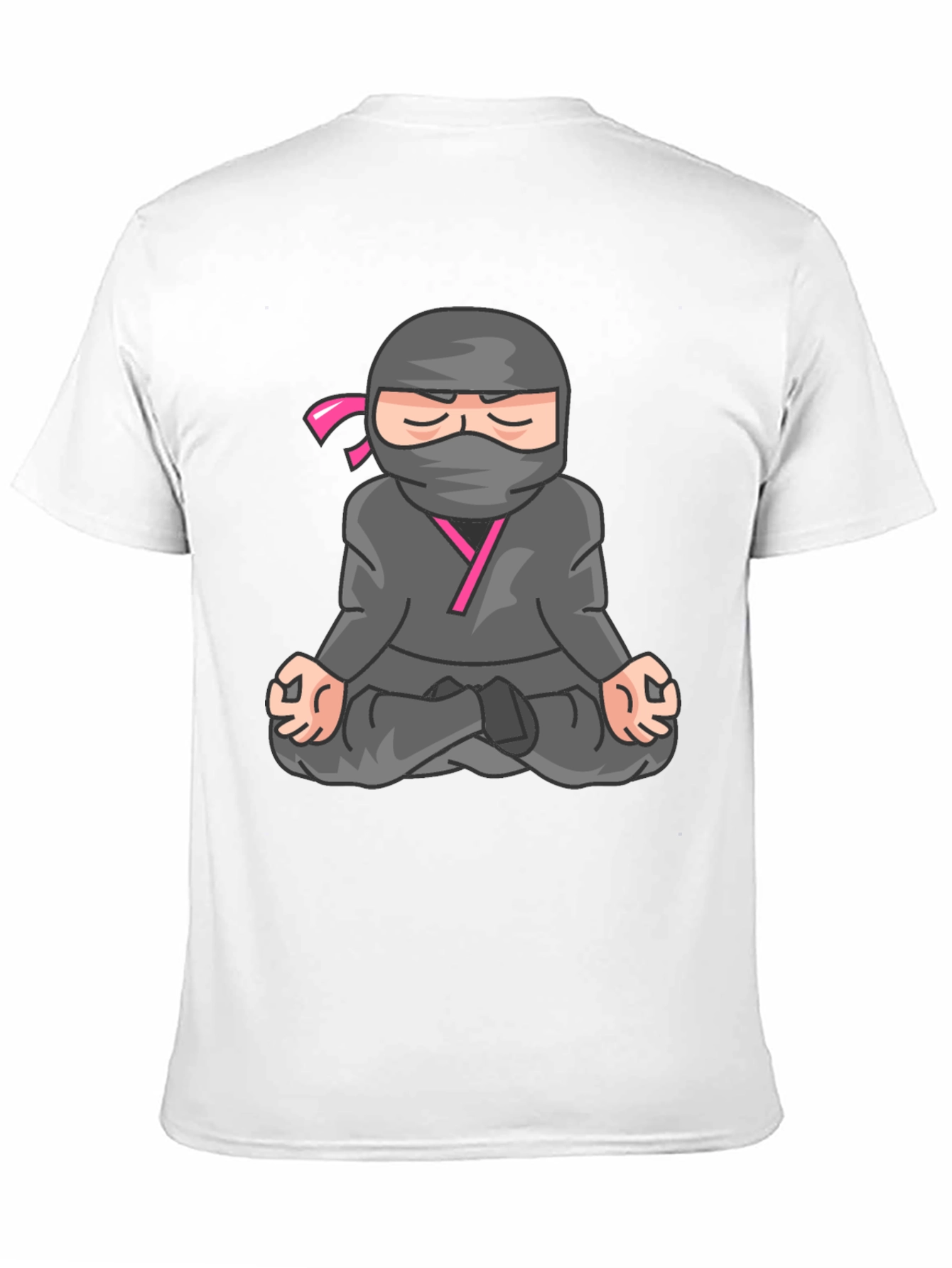 Black Meditating Ninja Graphic Tee - Black T-Shirt view 11