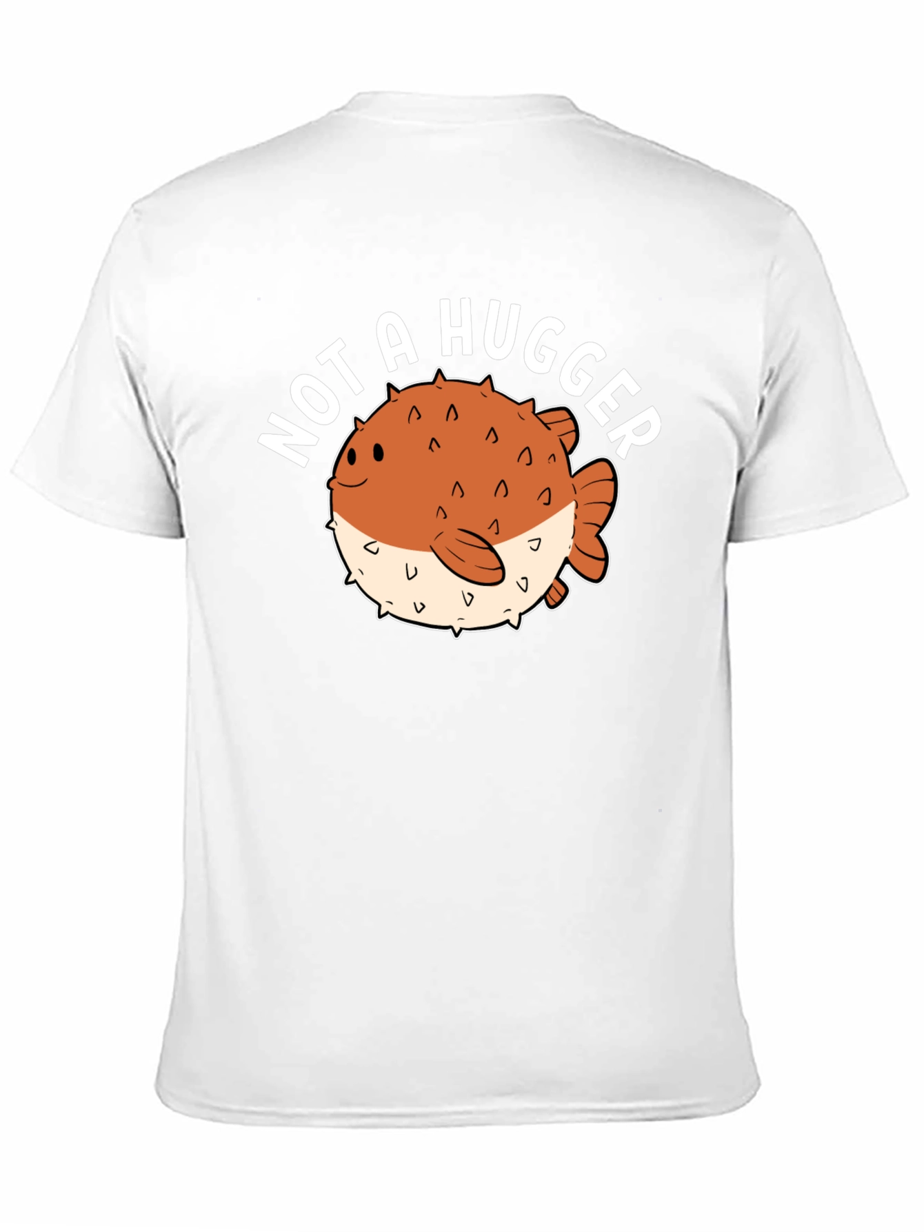 Black Not a Hugger Pufferfish Graphic Tee - Black view 11