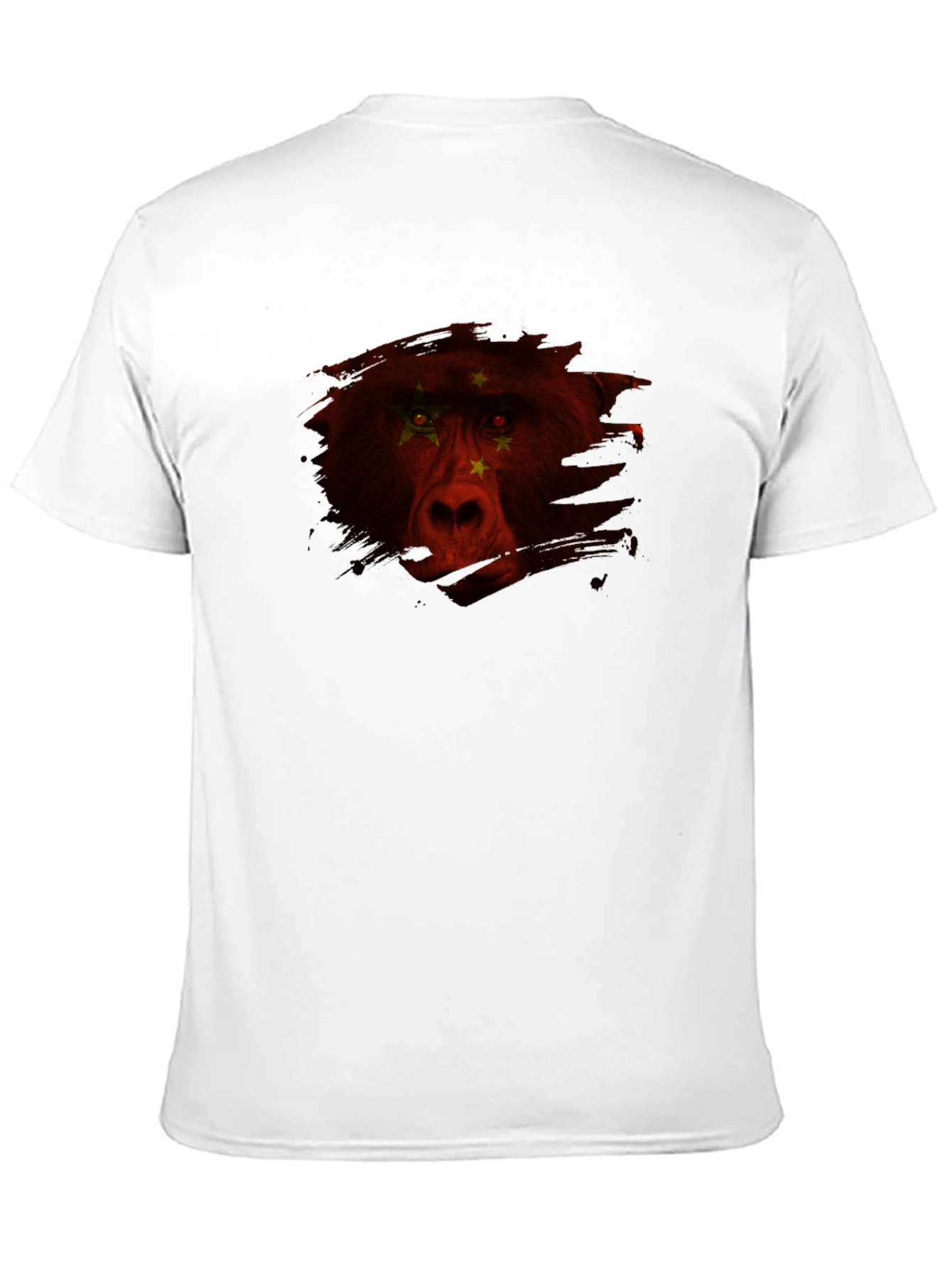 Black China Bear Graphic Tee - Cool Crew Neck T-Shirt view 11