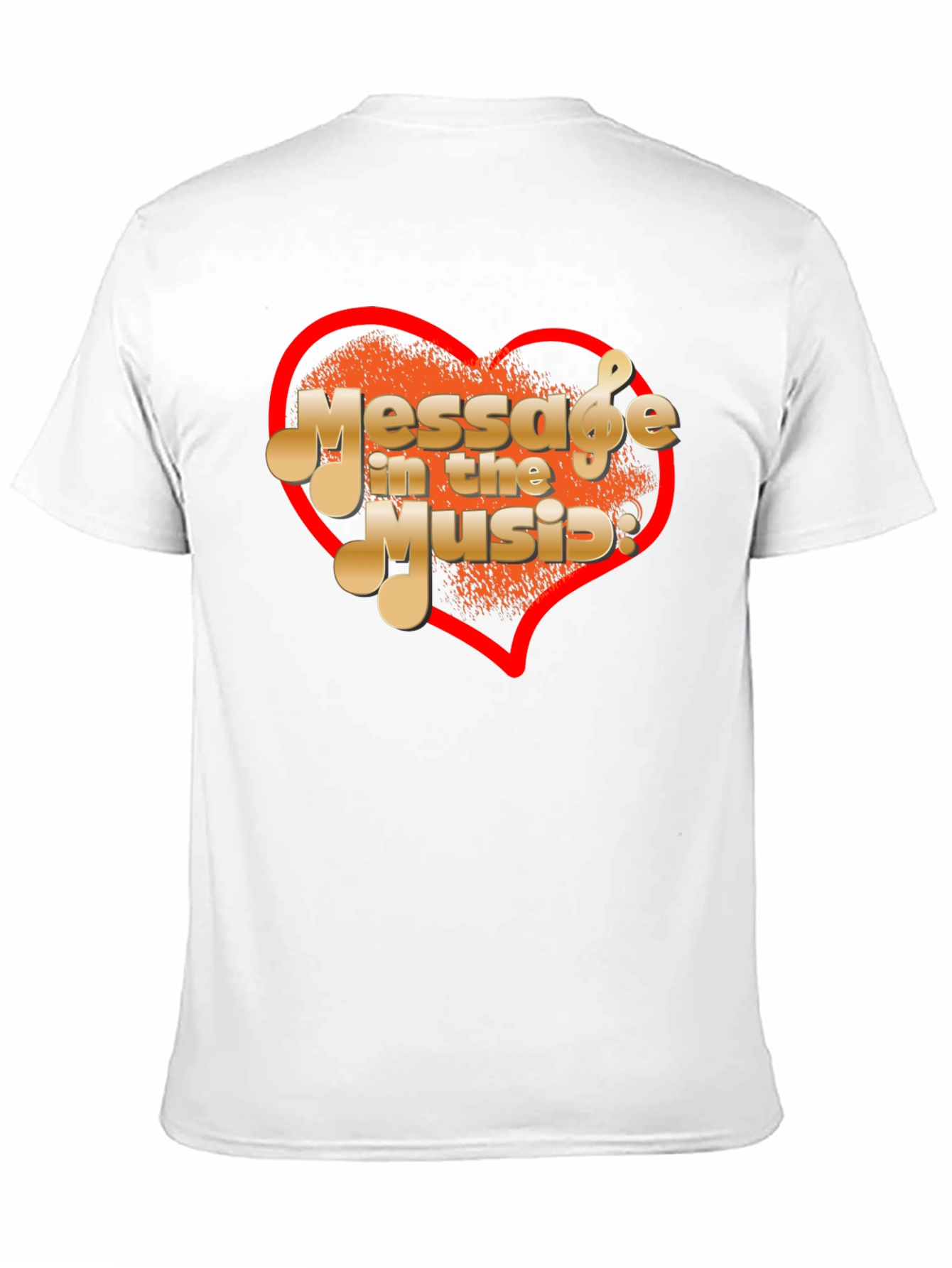 Black Message In The Music Graphic T-Shirt view 11