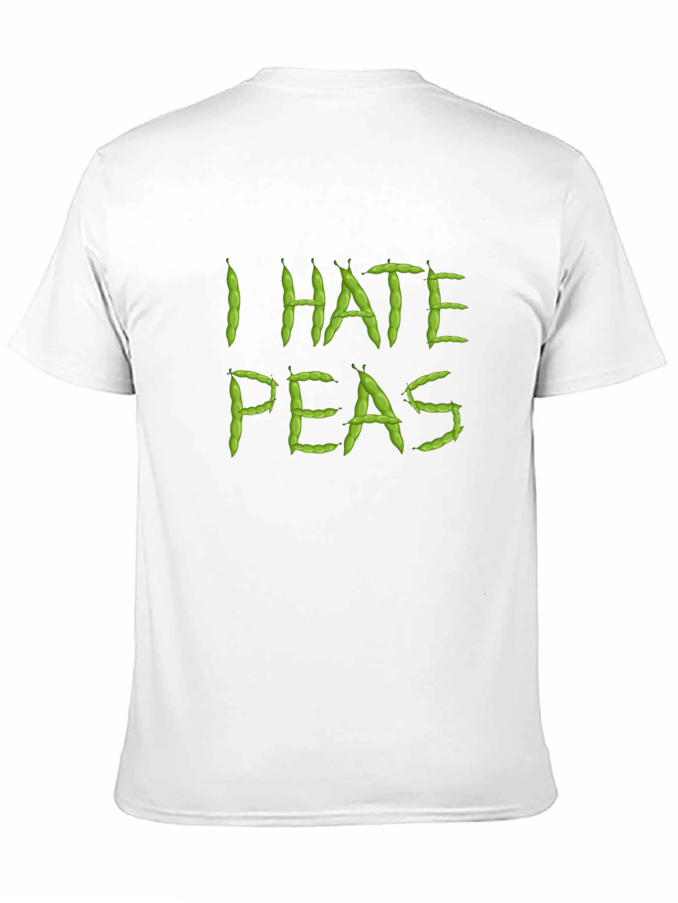 Black I Hate Peas Graphic Tee - Funny Food Pun Shirt view 11