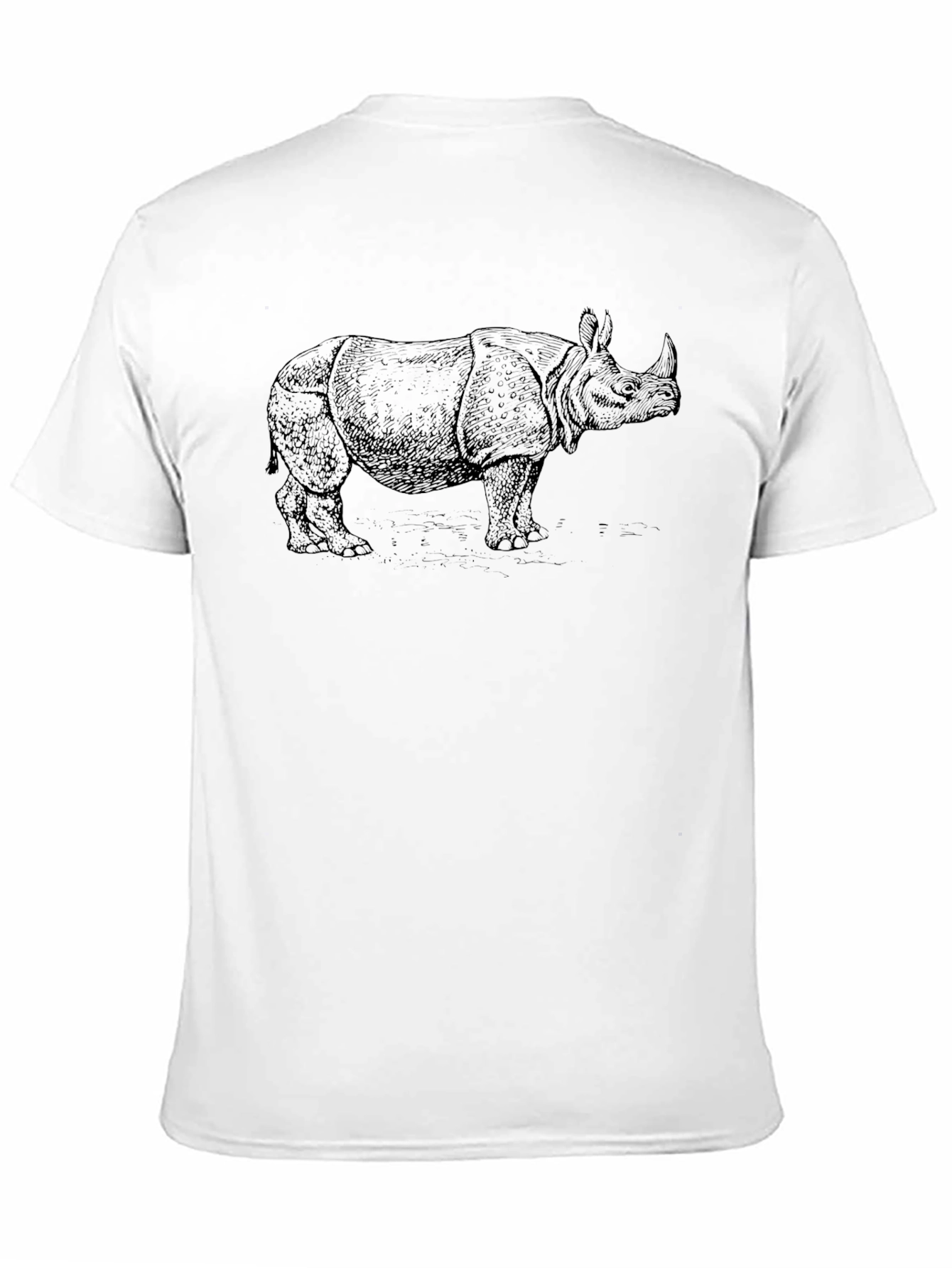 Black Rhino Graphic Tee - Black Cotton T-Shirt view 11