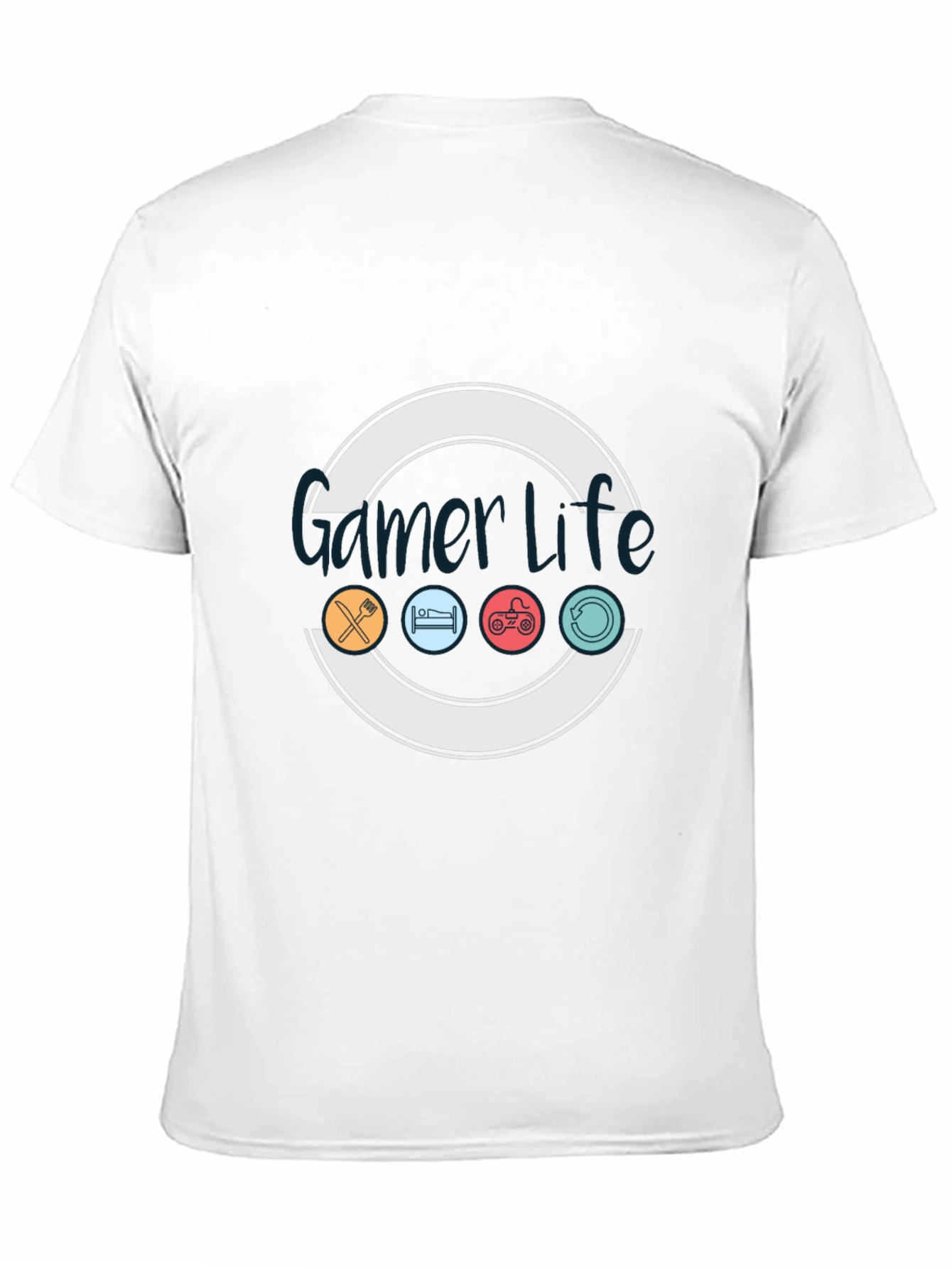 Black Gamer Life Graphic T-Shirt - Eat, Sleep, Game, Repeat! view 11