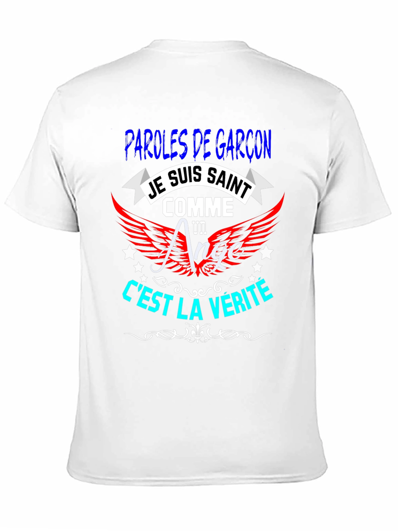 Black Je Suis Saint T-Shirt - Men's Black Graphic Tee view 11