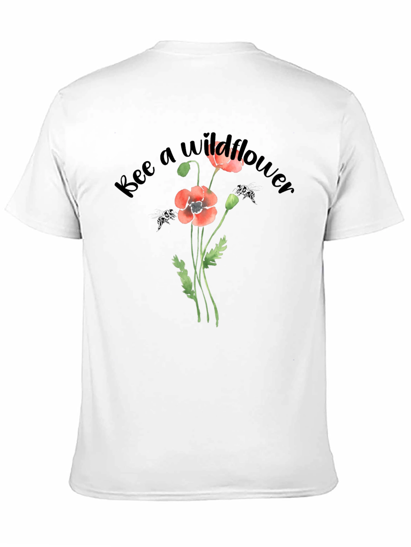 Black Bee a Wildflower Graphic T-Shirt view 11