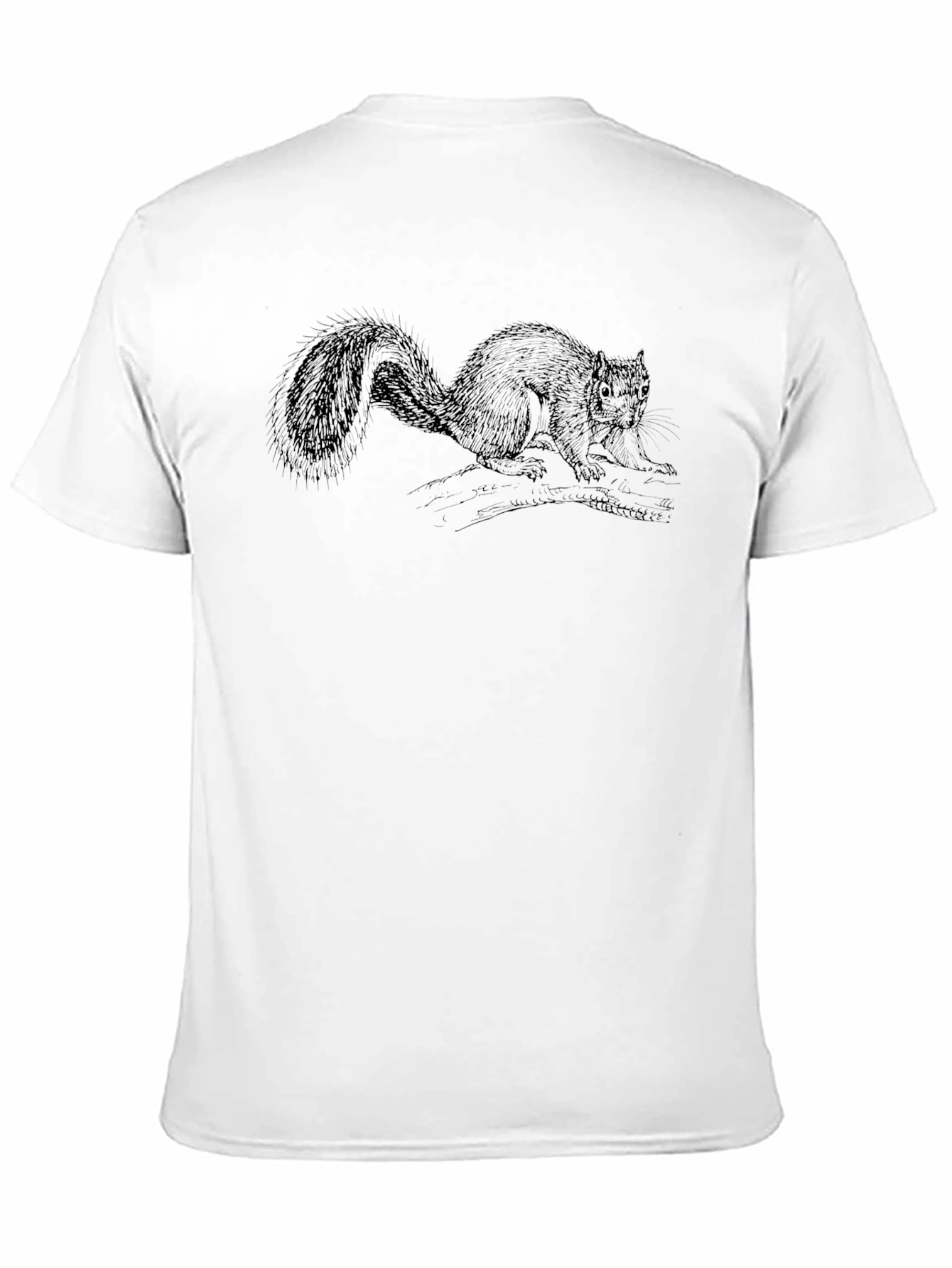 Black Squirrel Graphic Print Black T-Shirt view 11