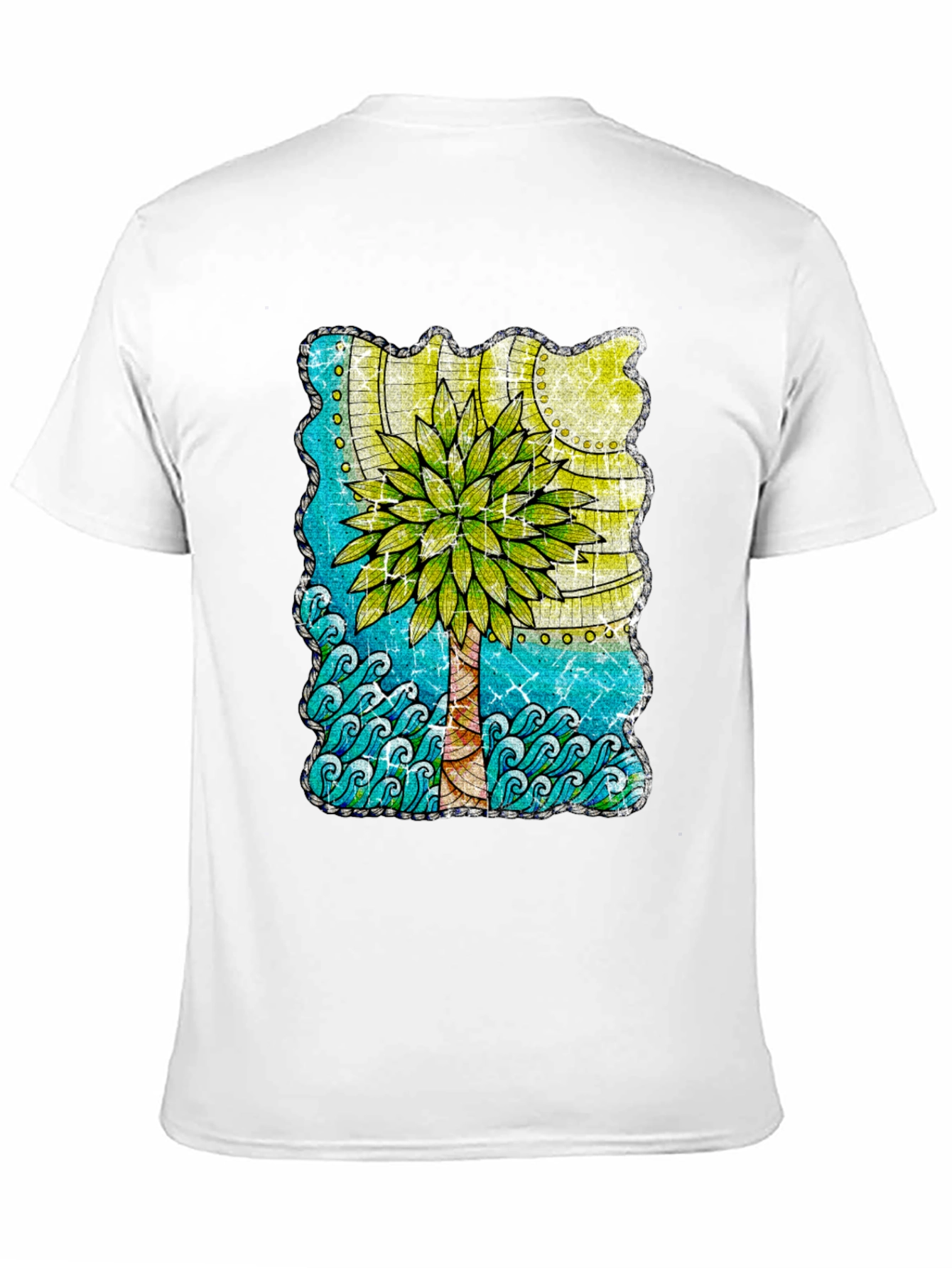 Black Palm Tree Graphic T-Shirt - Tropical Beach Vibes view 11