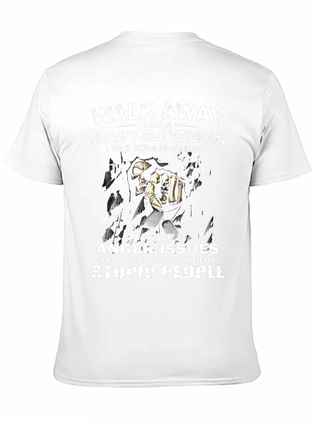 Grumpy Old Veteran January Birthday T-Shirt - 11