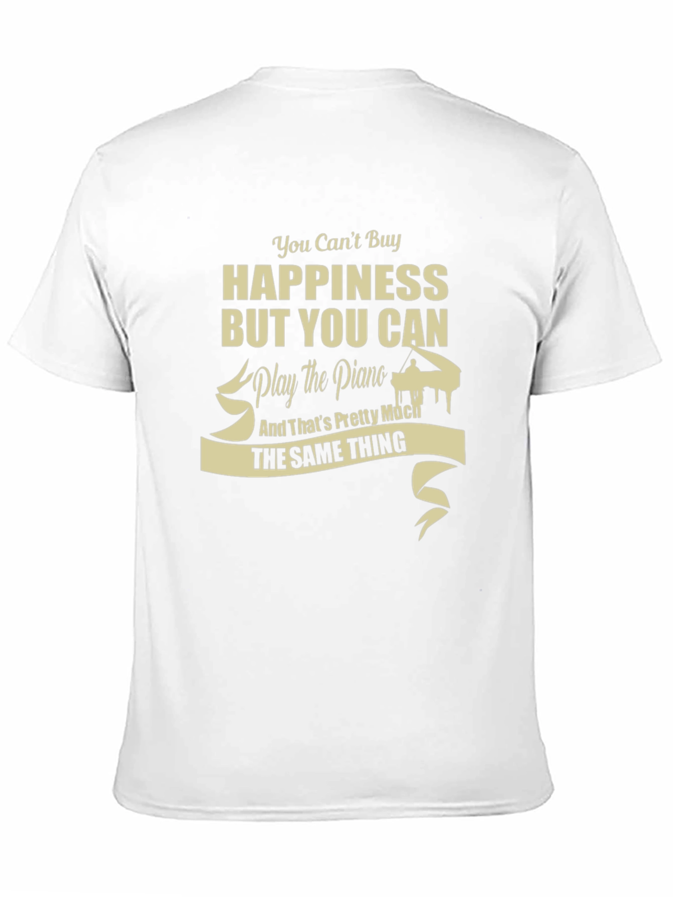 Black Happiness Piano T-Shirt - Musical Gift view 11
