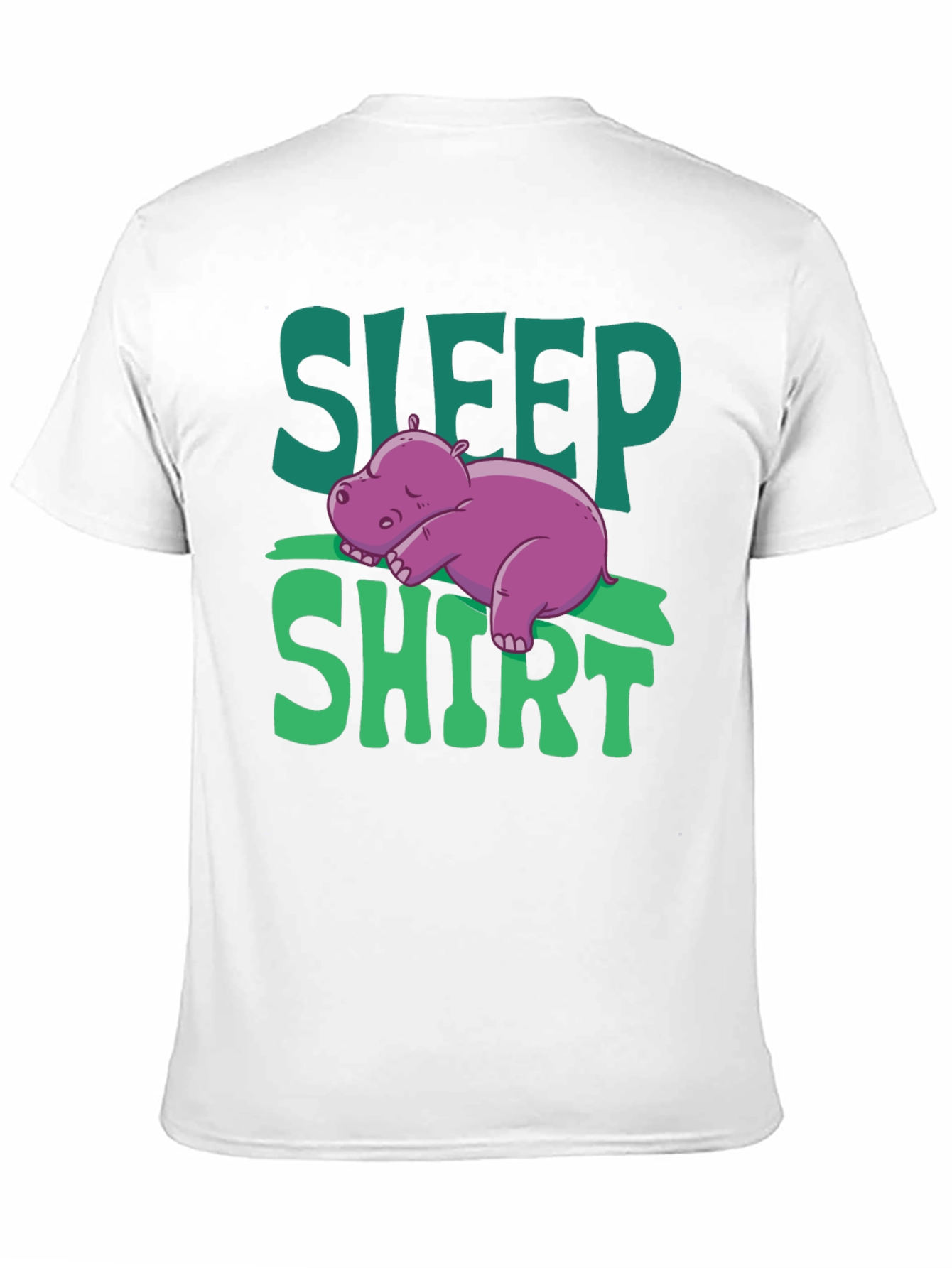 Black Sleep Shirt Hippo Graphic Tee view 11
