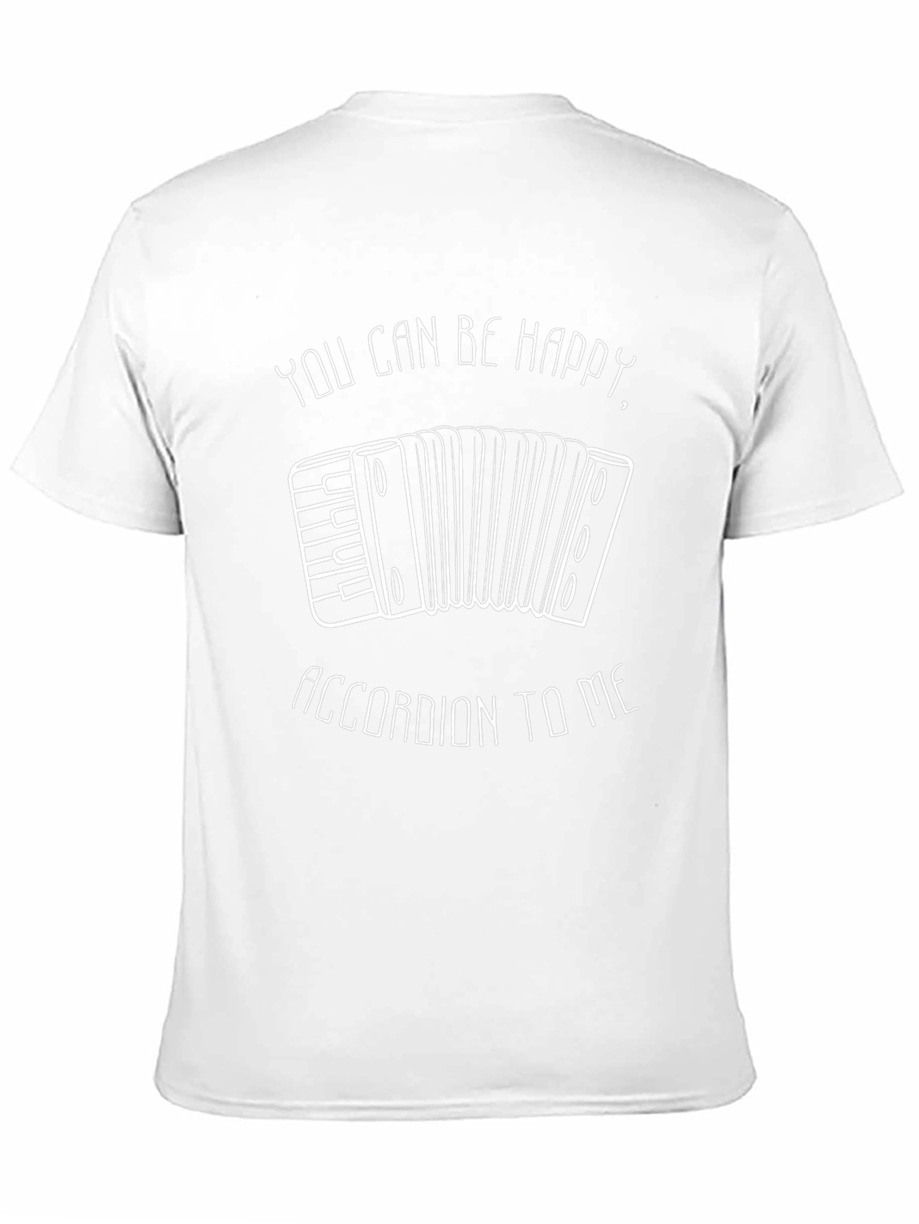 Black Funny Accordion T-Shirt - You Can Be Happy Design view 11
