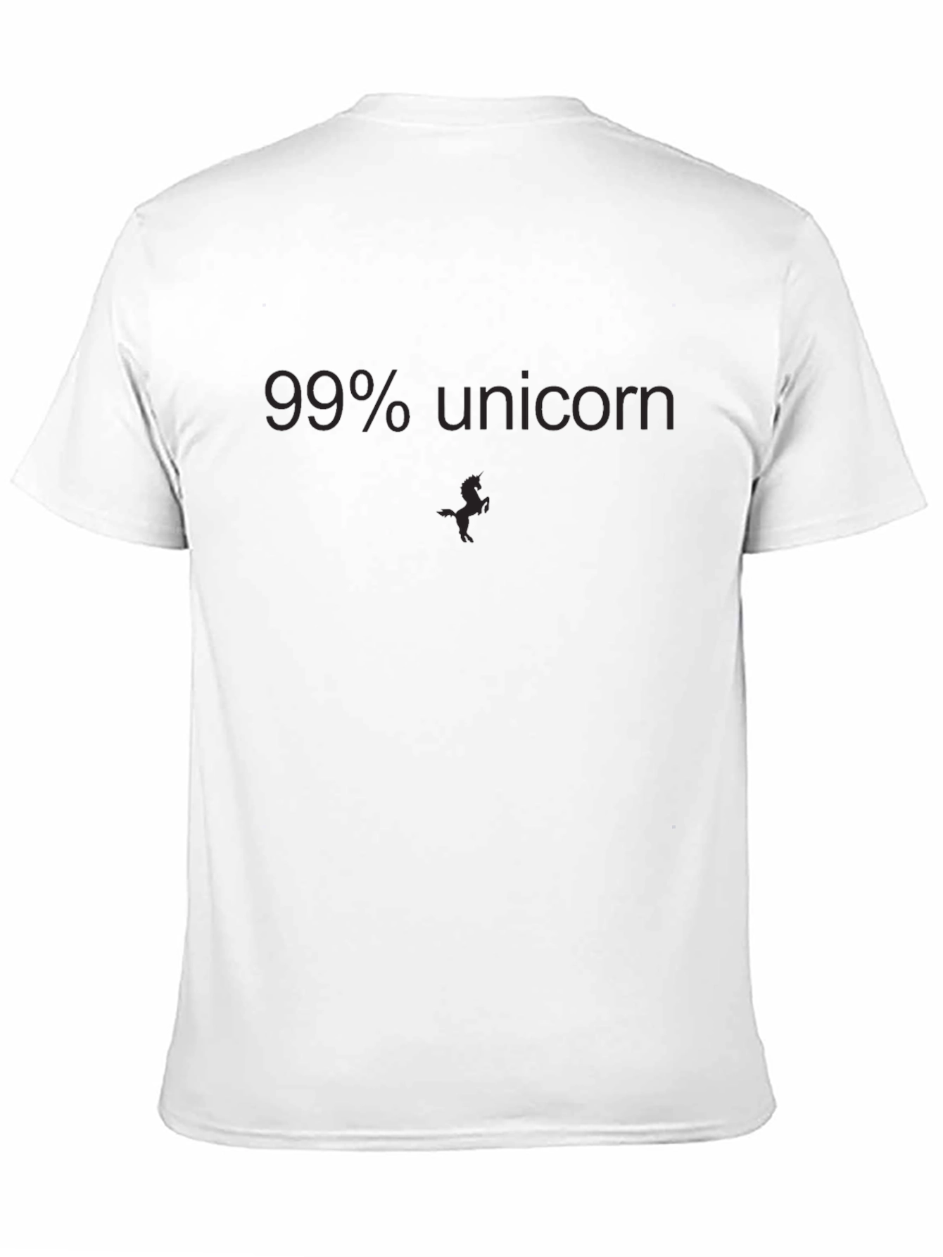 Black 99% Unicorn Graphic T-Shirt - Black view 11