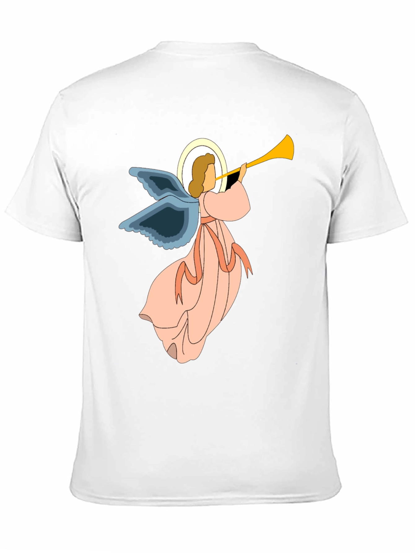 Black Angel Trumpet Graphic Tee - Unisex Black T-Shirt view 11