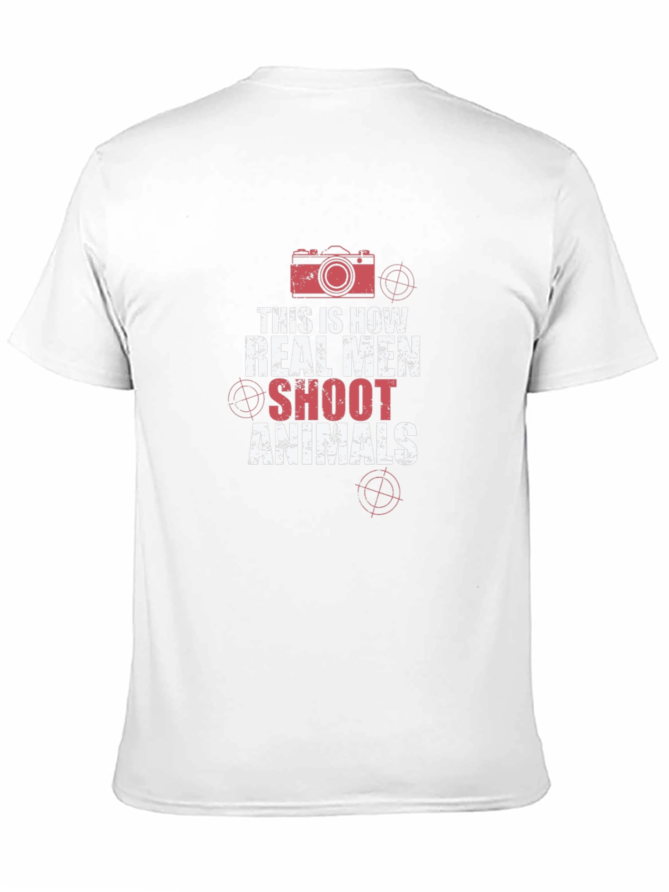 Black Real Men Shoot Animals T-Shirt Photography Humor view 11