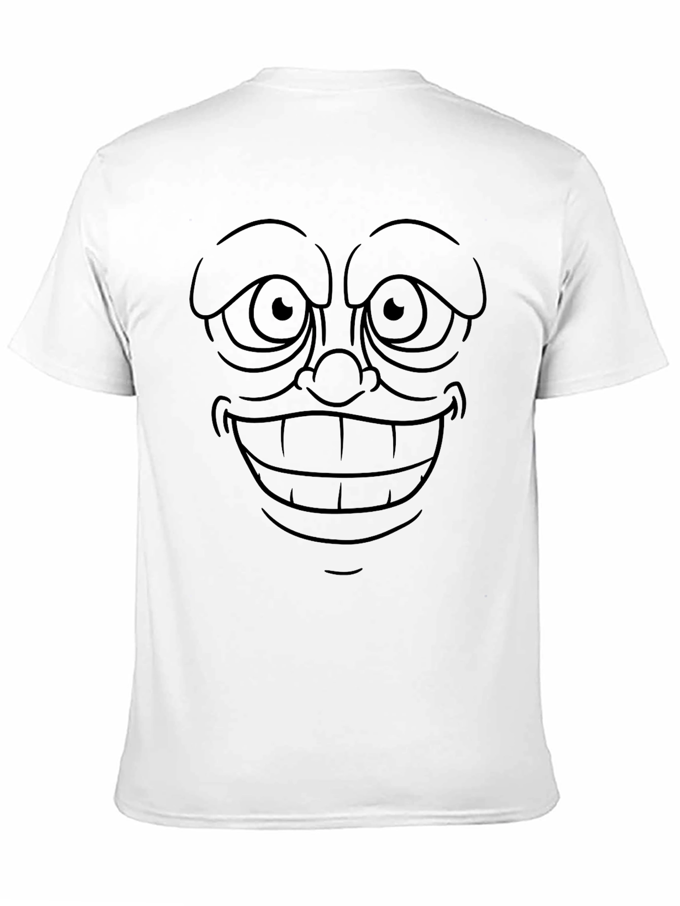 Black Cartoon Face Black T-Shirt view 11