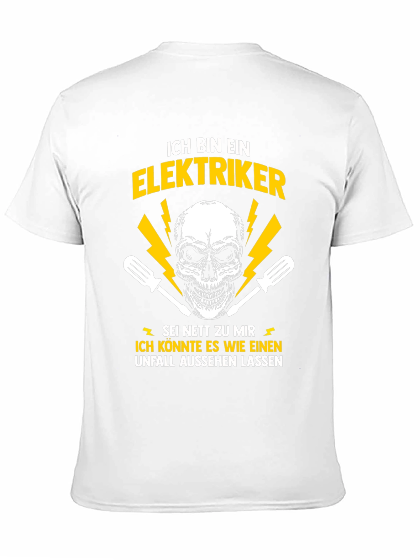 Black Electrician Skull T-Shirt - Funny Gift view 11