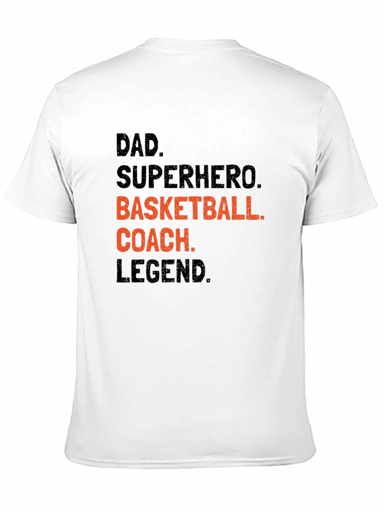Black Dad Superhero Basketball Coach Legend Black T-Shirt view 11