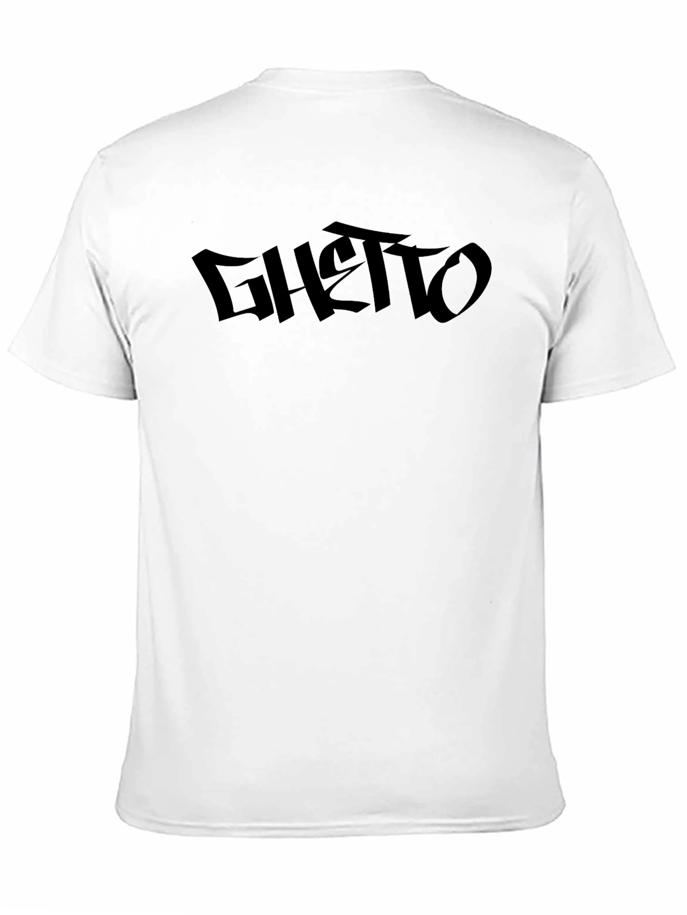 Black Black Ghetto Graphic Print T-Shirt view 11