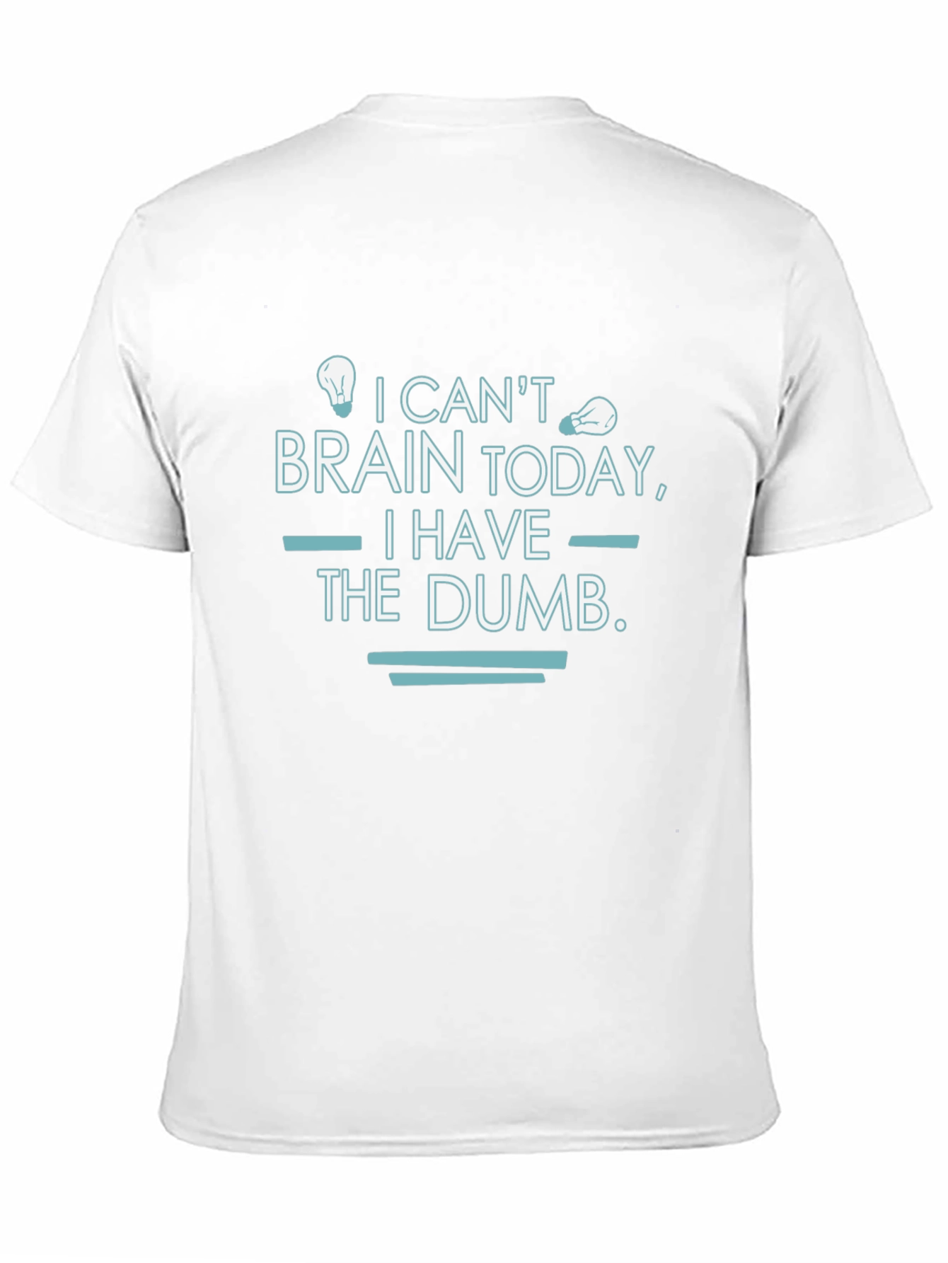 Black Funny "I Can't Brain Today" Graphic T-Shirt view 11