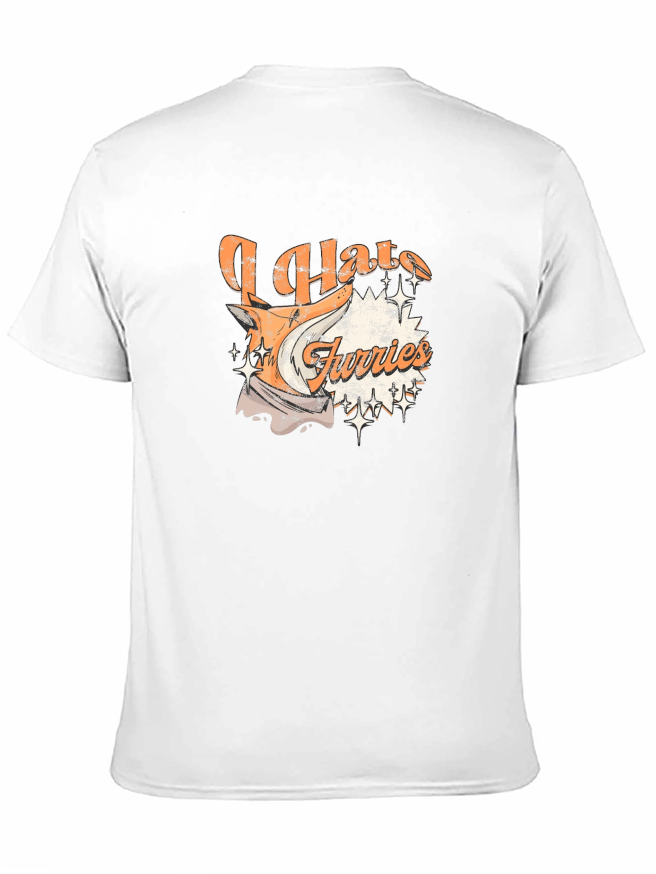 Black I Hate Furries Graphic T-Shirt - Cotton Tee view 11