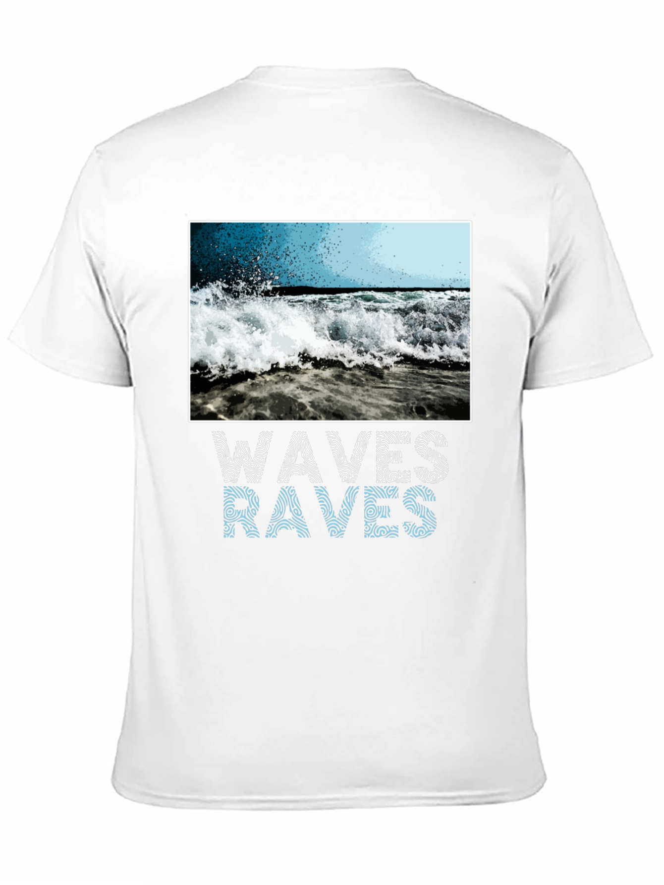 Black Waves Graphic T-Shirt - Ocean Lover view 11