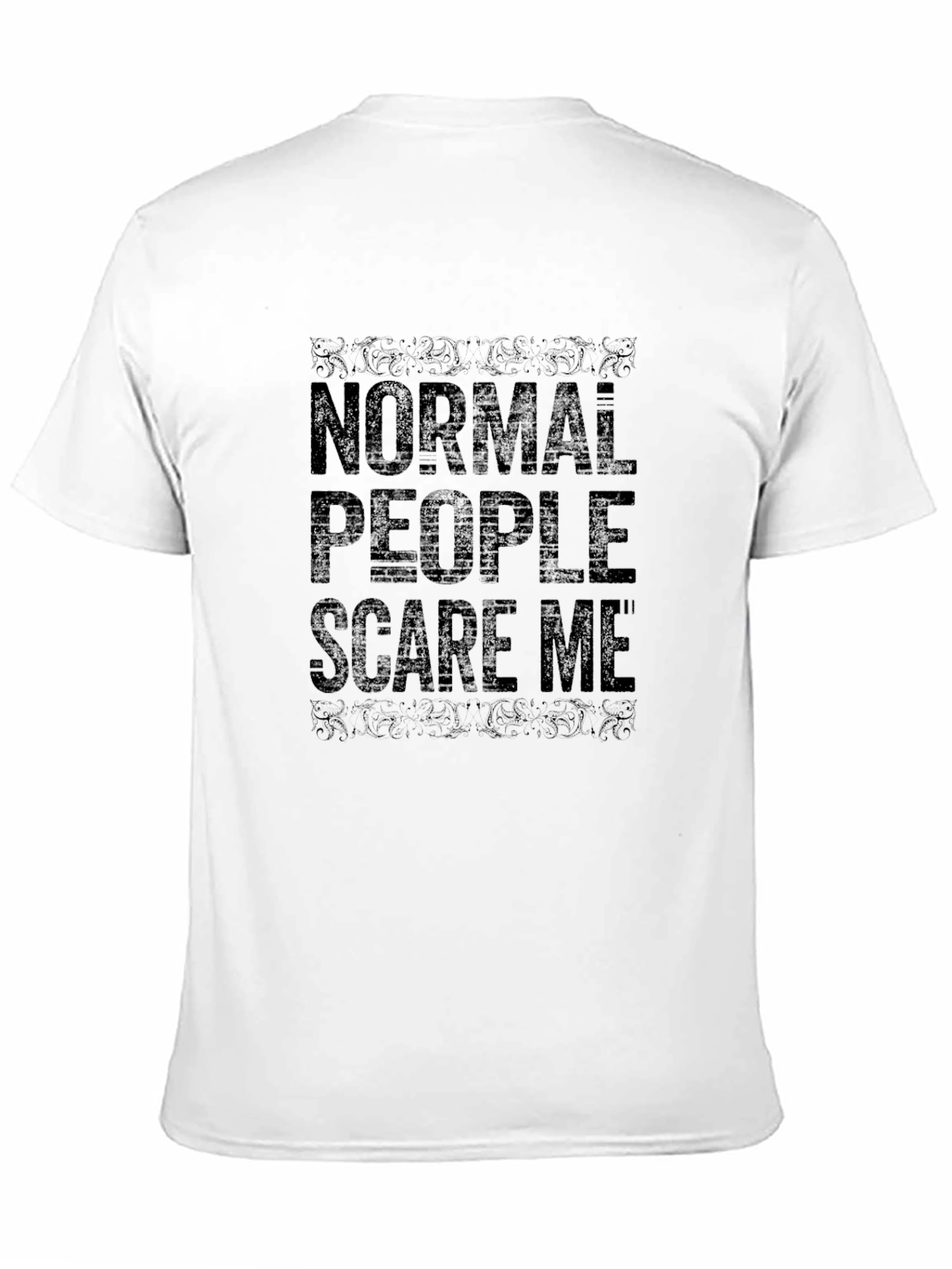 Black Normal People Scare Me T-Shirt - Black view 11