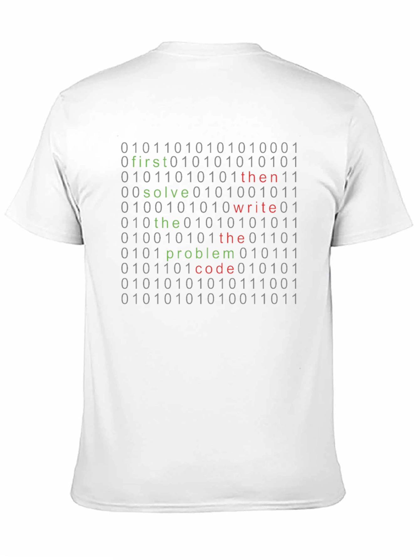 Black Coder Binary Code T-Shirt view 11