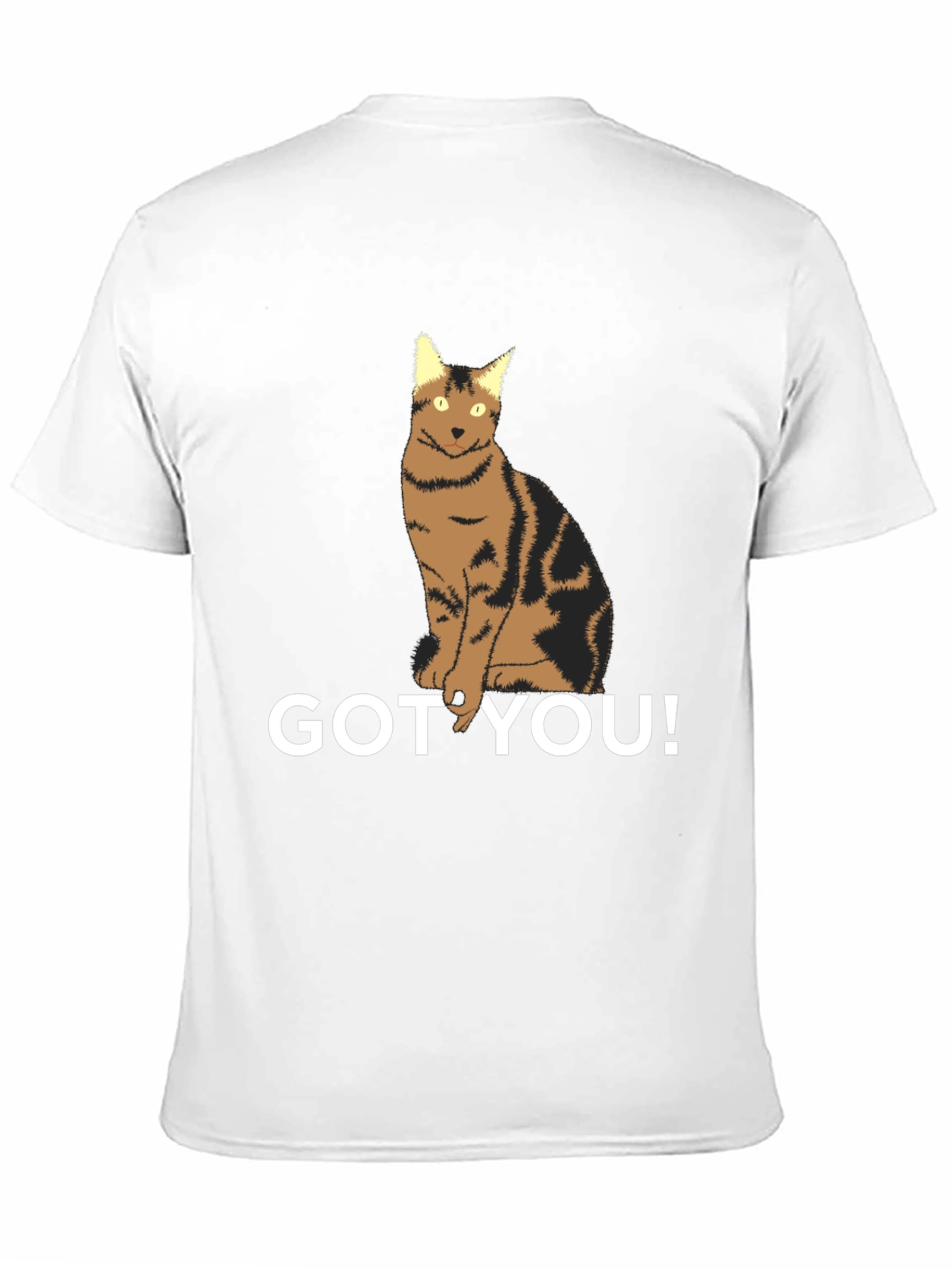 Black Got You! Cat Graphic T-Shirt - Unisex Black Tee view 11