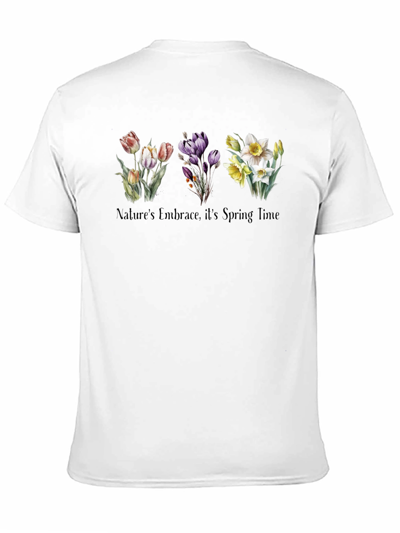 Black Nature's Embrace Springtime T-Shirt view 11