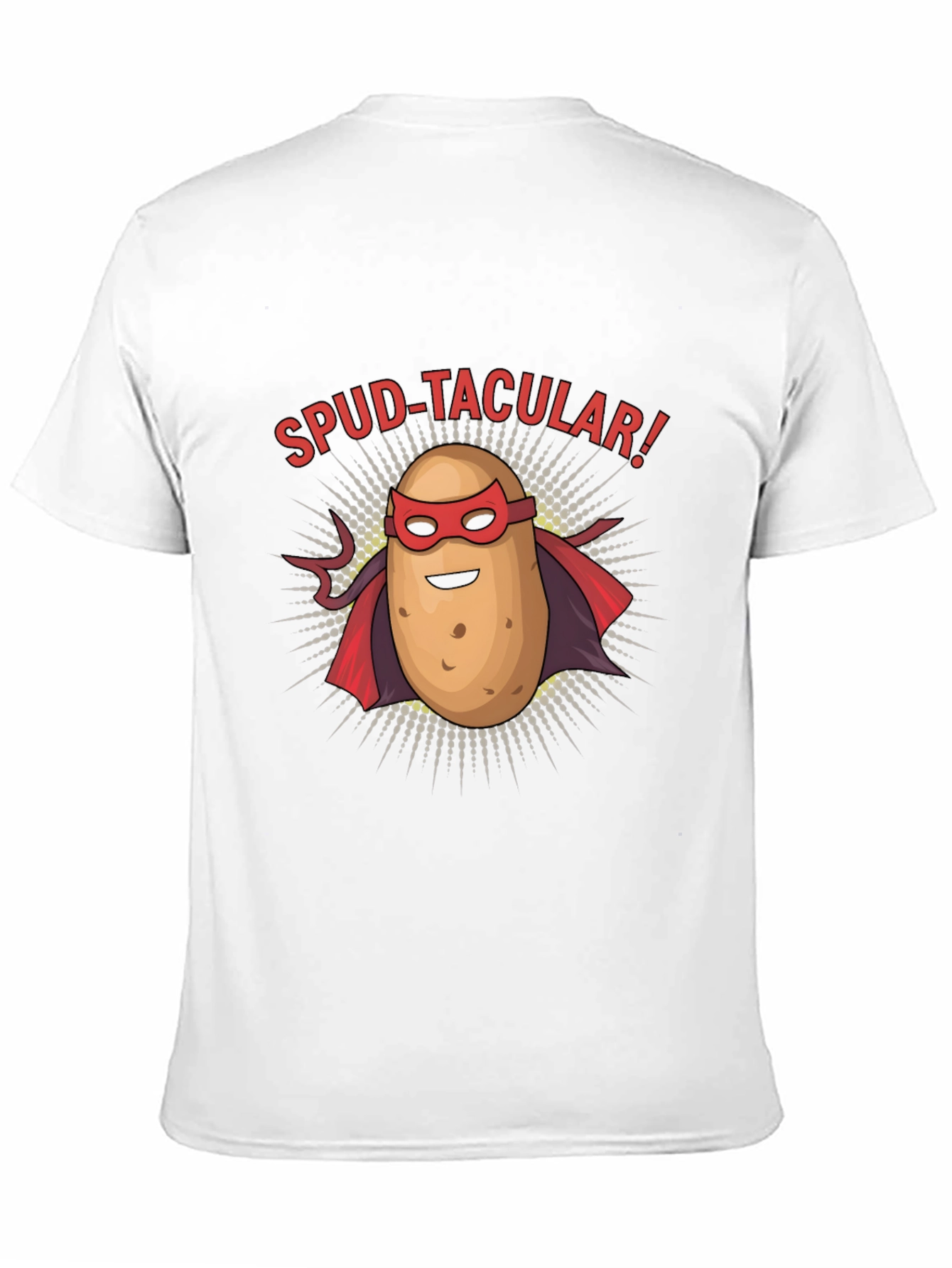 Black Spud-tacular Potato Superhero Black T-Shirt view 11