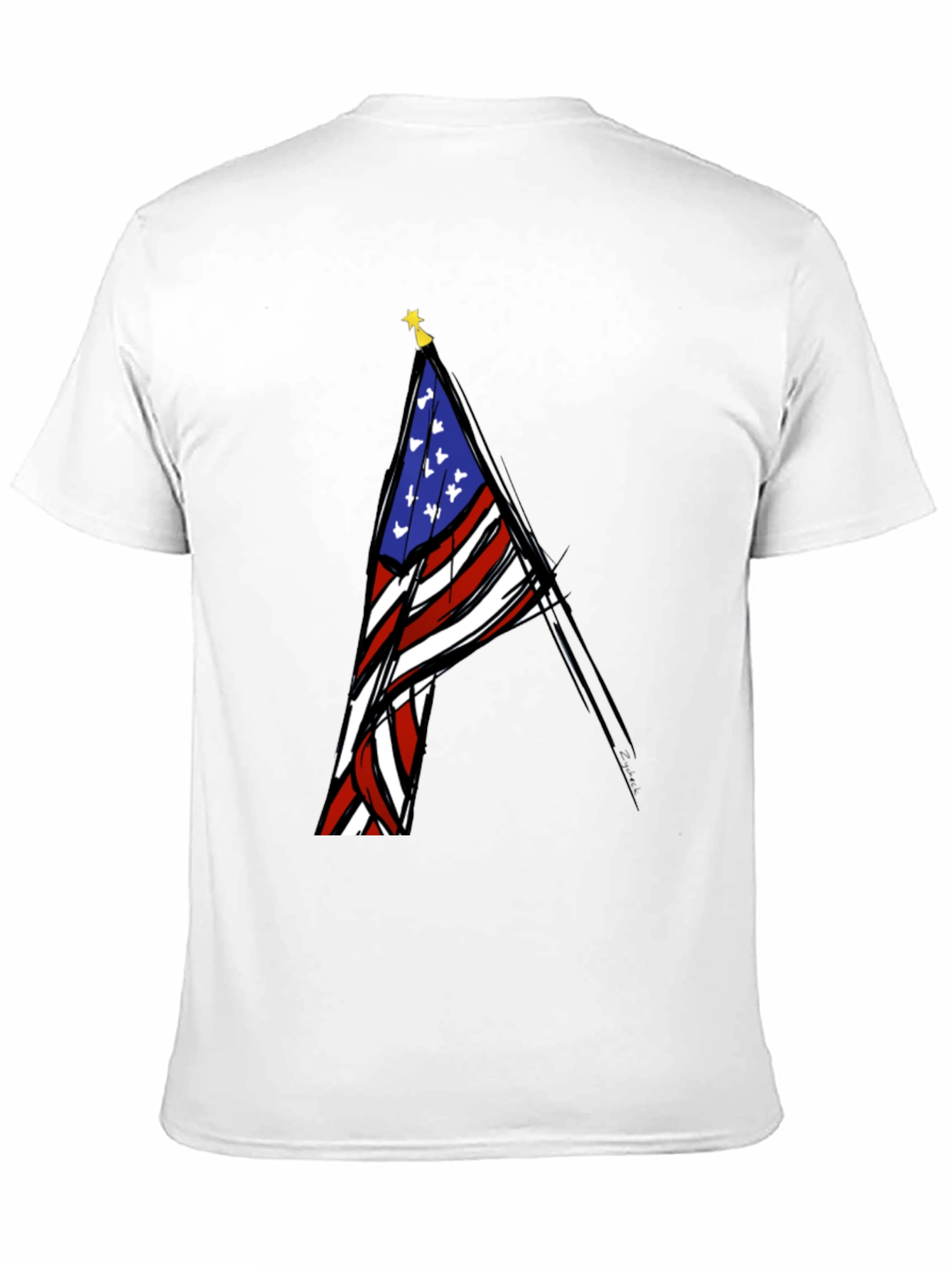Black USA Flag Graphic T-Shirt - Patriotic Fashion view 11