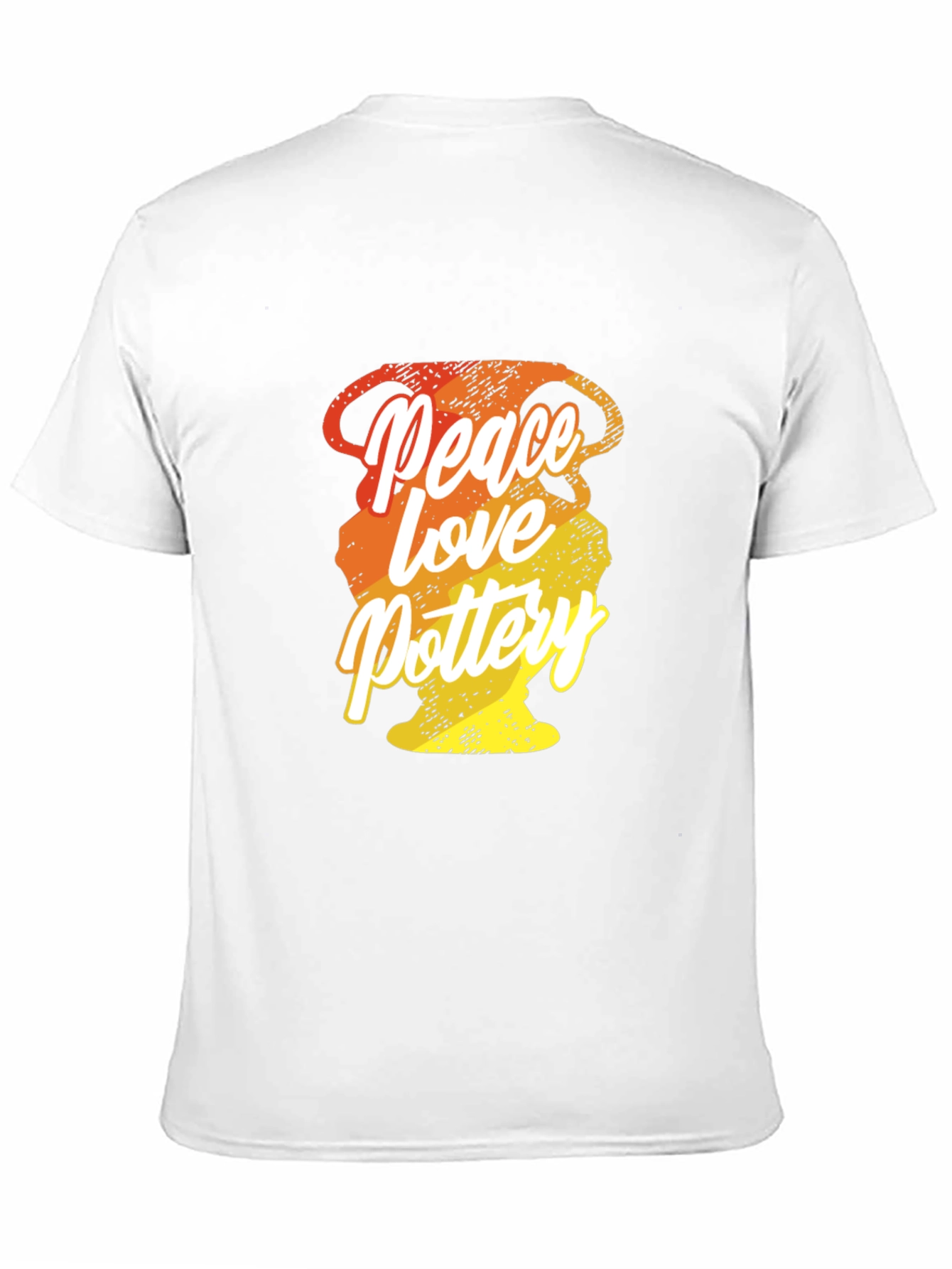 Black Peace Love Pottery Graphic T-Shirt - Stylish Crew Neck Tee view 11