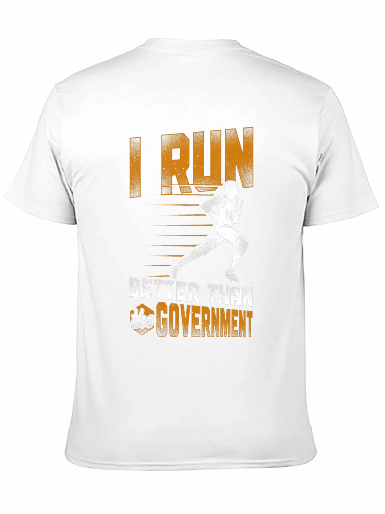 Black I Run Better Than the Government T-Shirt view 11