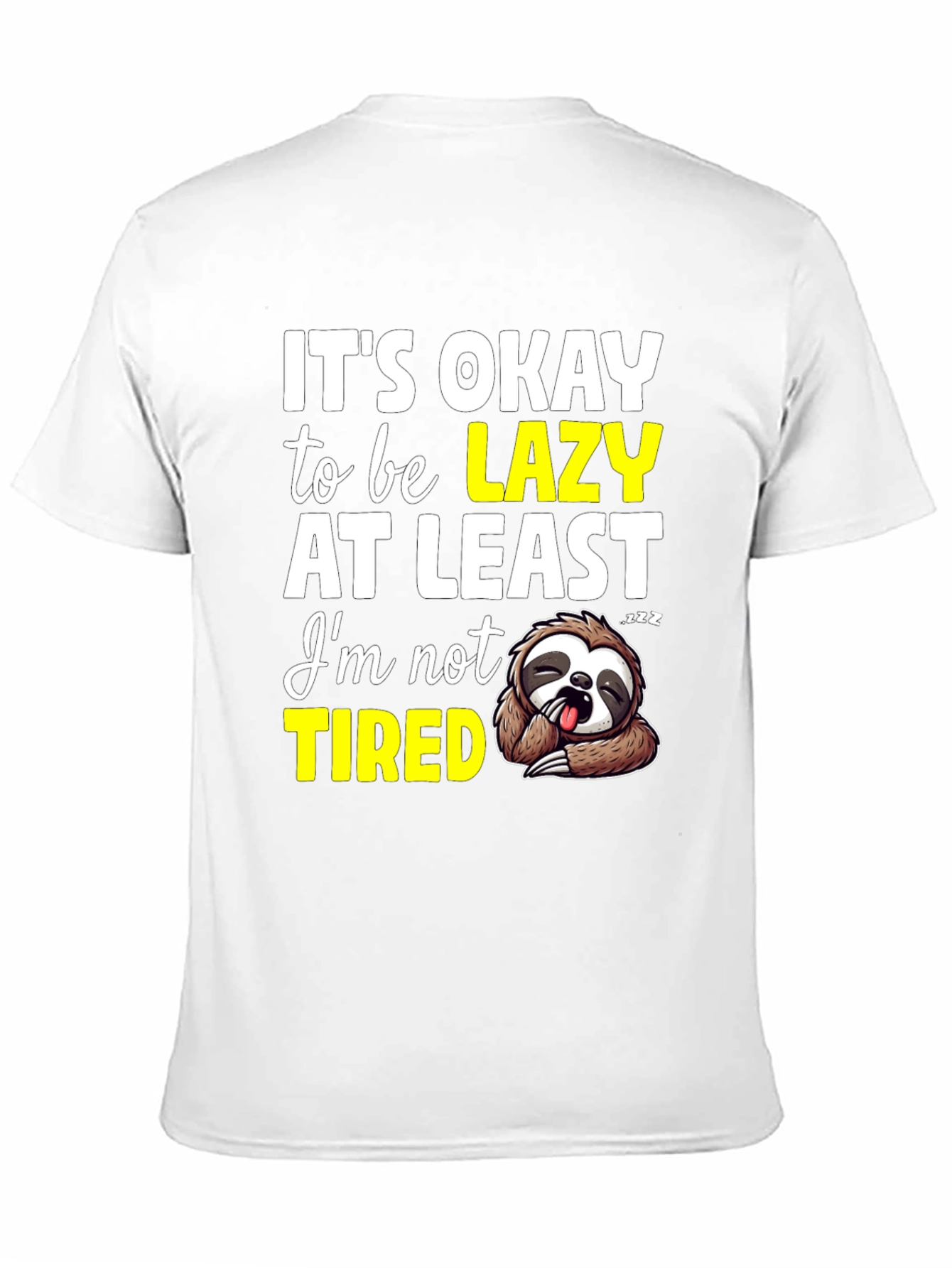 Black Lazy Sloth Graphic T-Shirt - Comfortable & Funny view 11