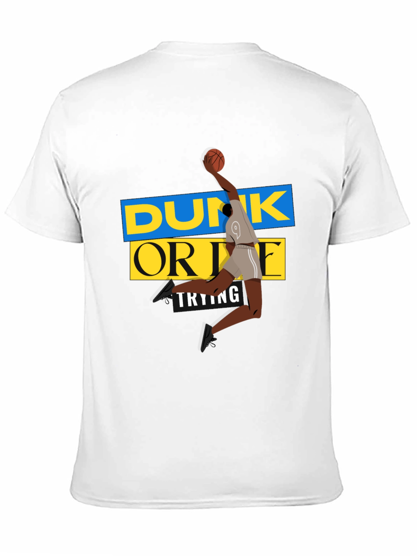 Dunk Or Die Trying Men's Black Graphic Tee - 11