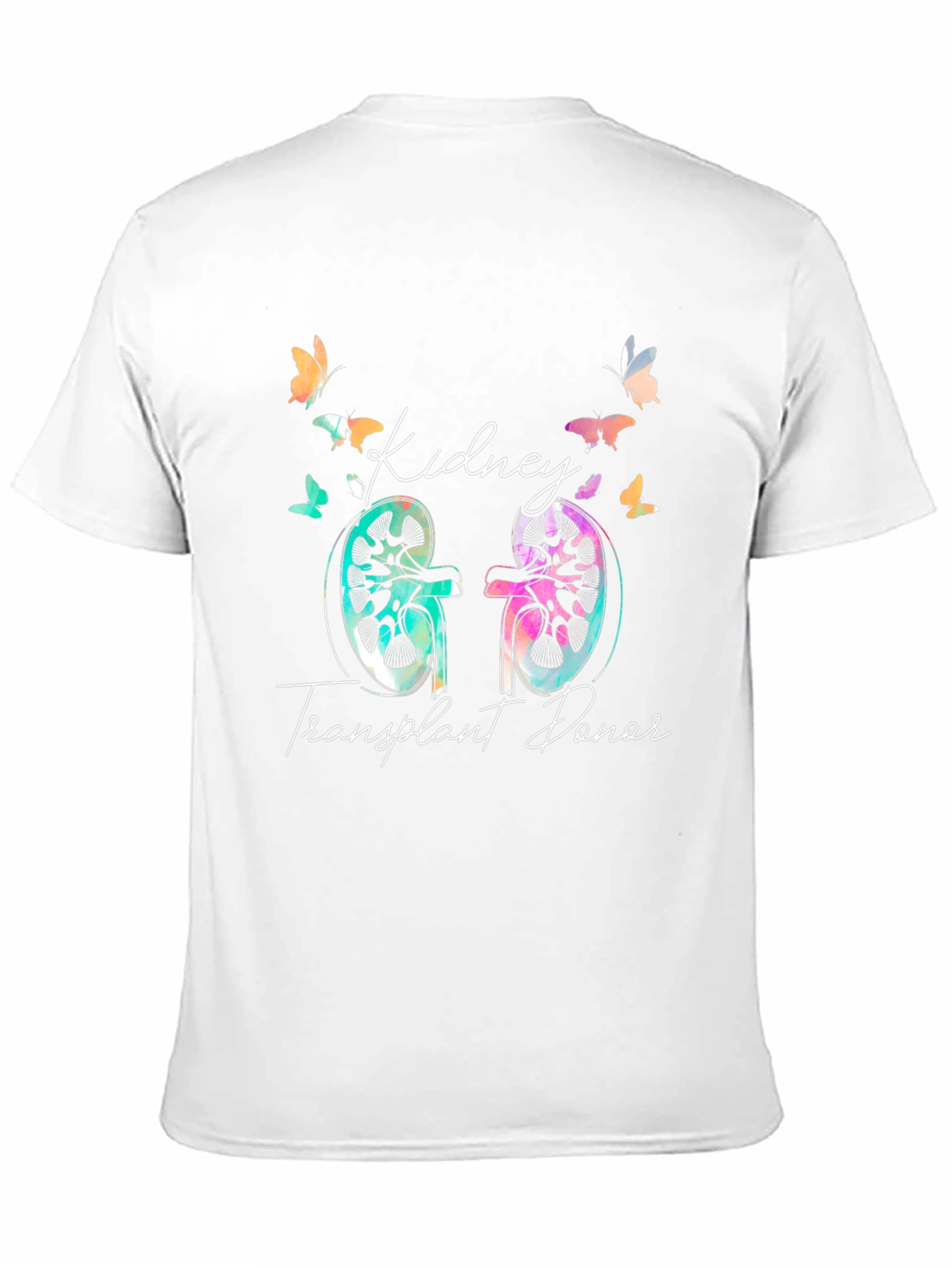 Black Kidney Transplant Donor T-Shirt Butterfly Design view 11
