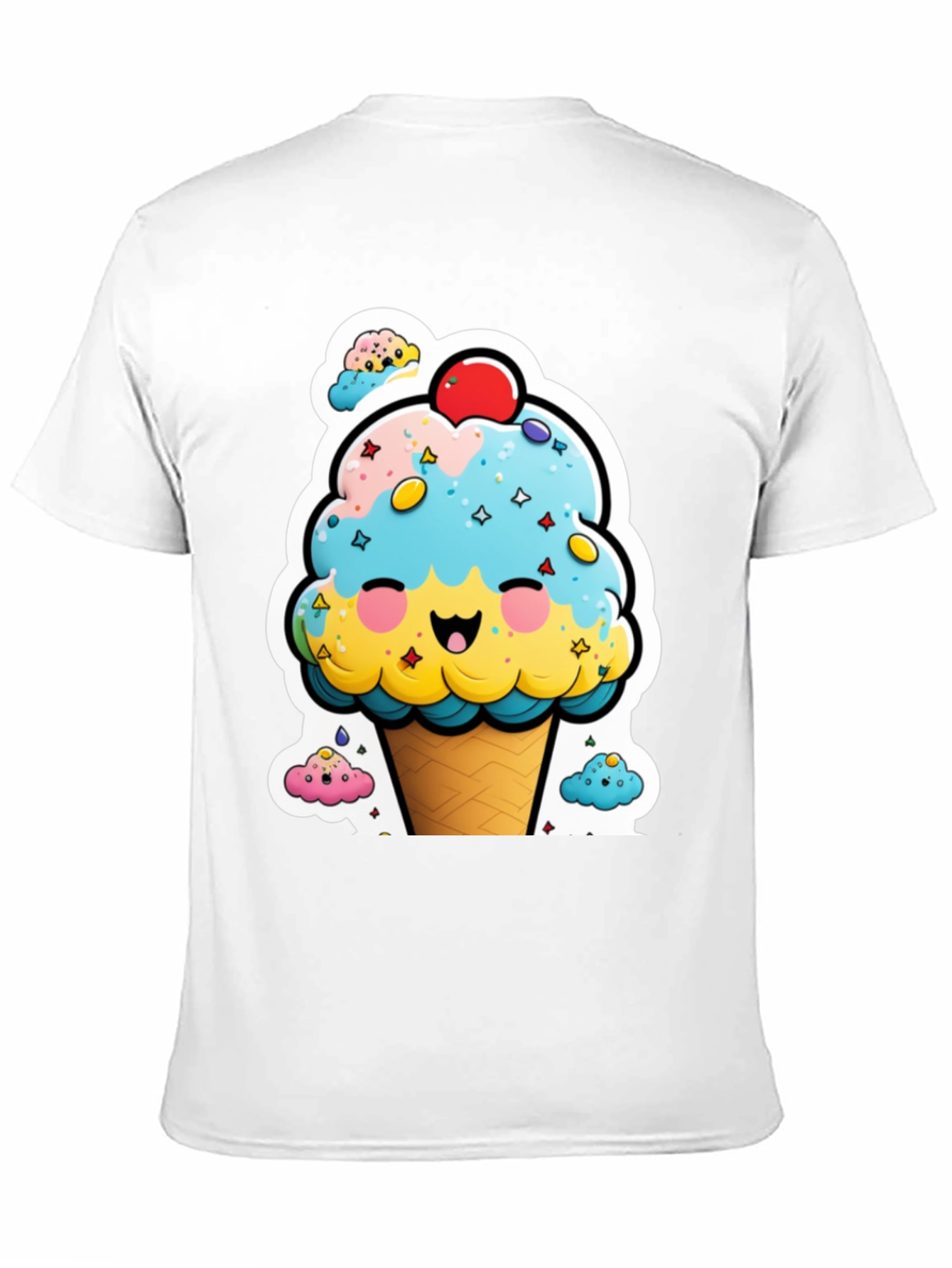 Black Cute Ice Cream Cone Graphic Tee view 11
