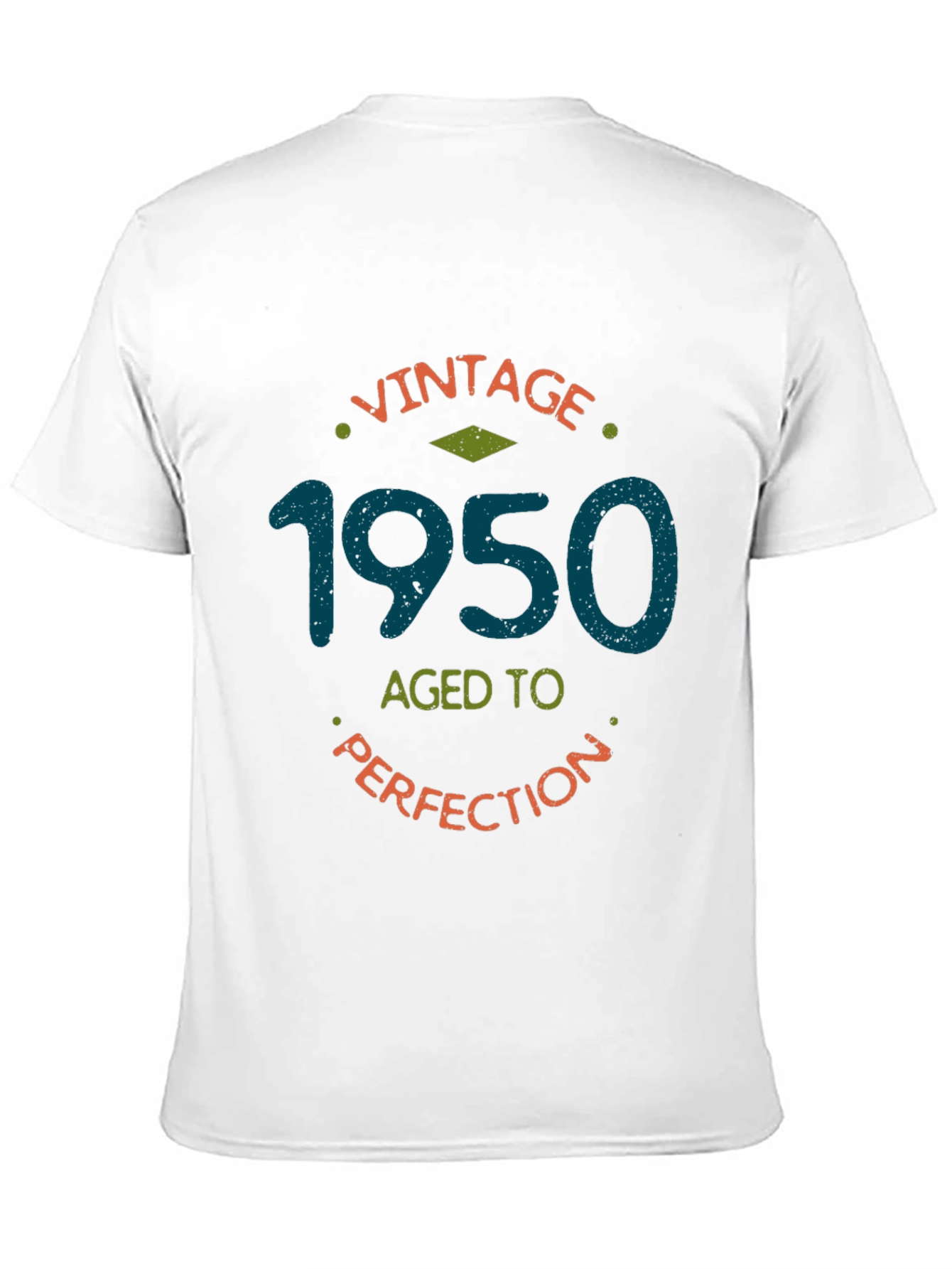 Black Vintage 1950 Aged to Perfection Black T-Shirt view 11