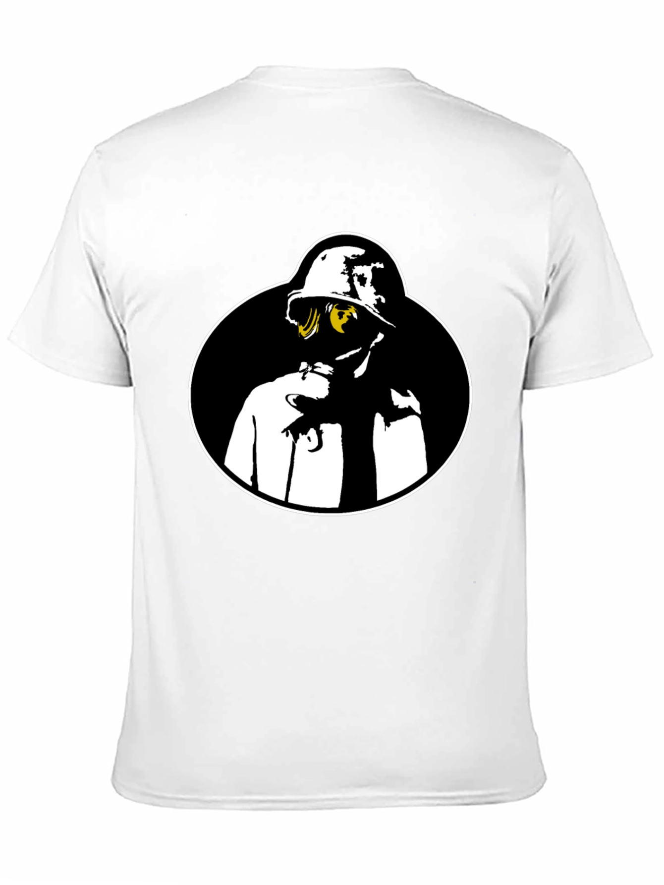 Black Gas Mask Graphic Tee - Black Crew Neck Shirt view 11