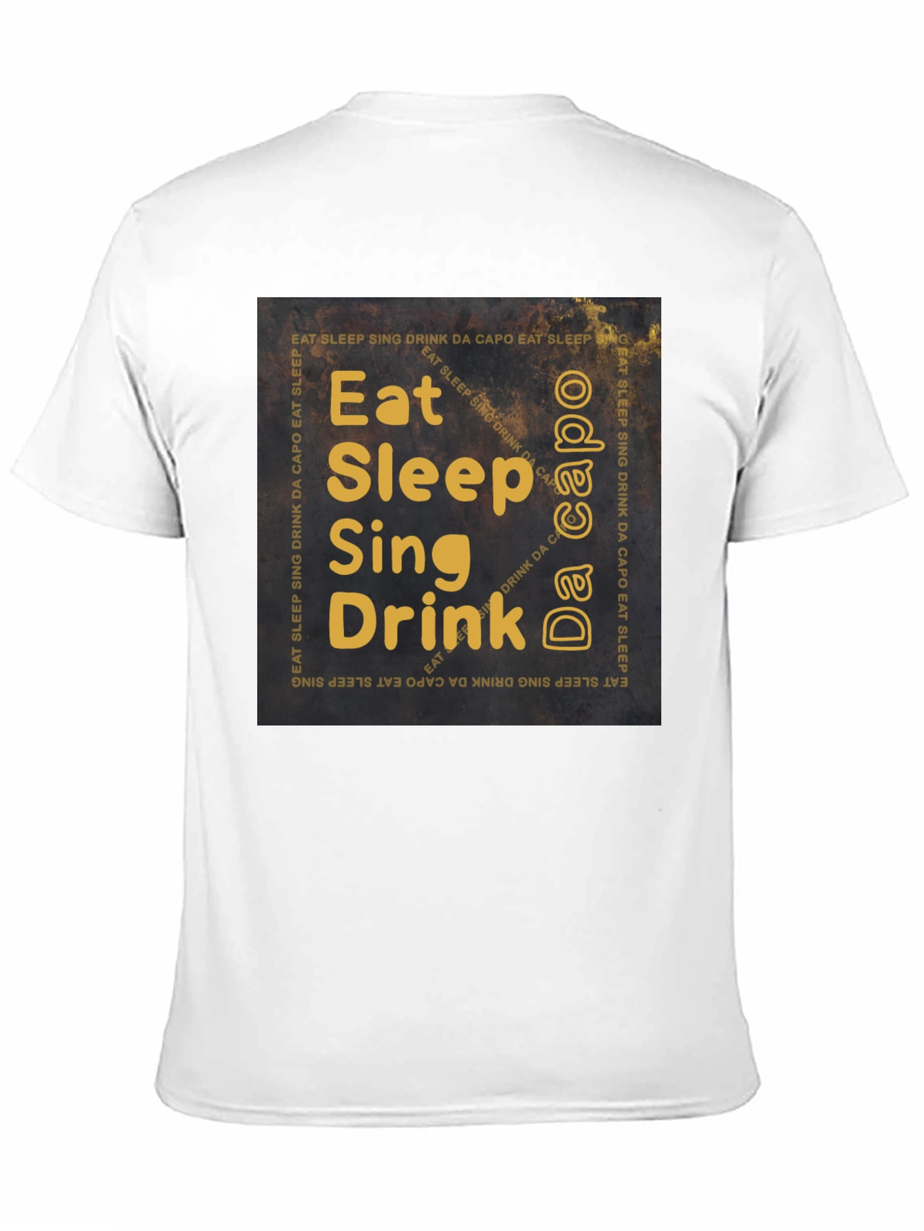 Black Eat Sleep Sing Drink T-Shirt - Musician's Daily Life view 11