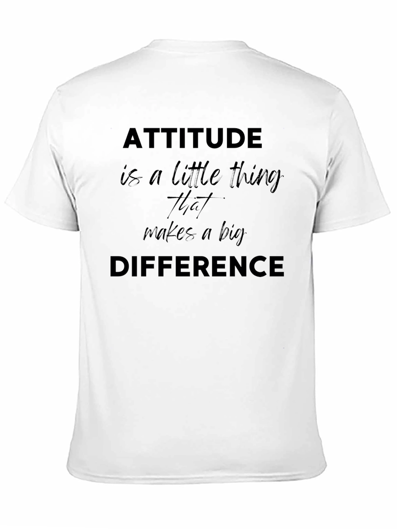 Black Attitude Makes a Difference Black Graphic Tee view 11
