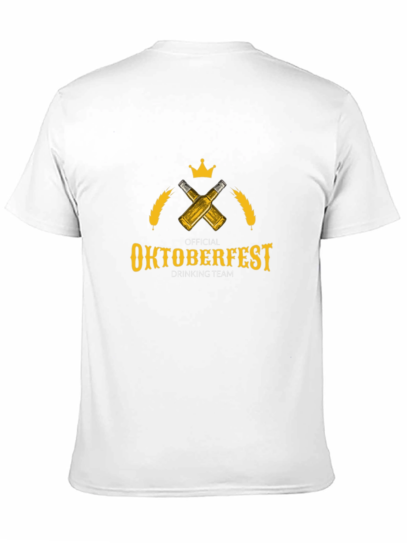 Black Oktoberfest Drinking Team T-Shirt - Beer & Crown Design view 11